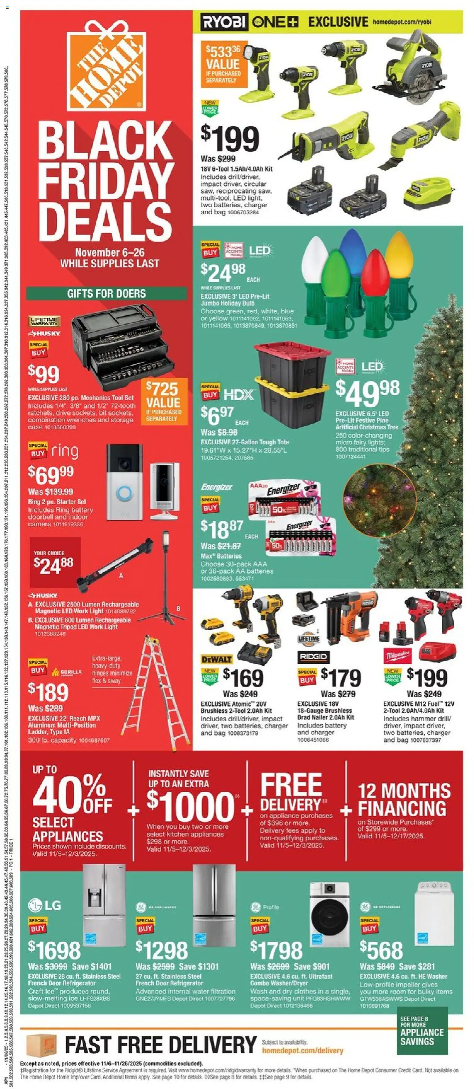 Ad Preview of Home Depot Local Ad - NC from 11/06/2025