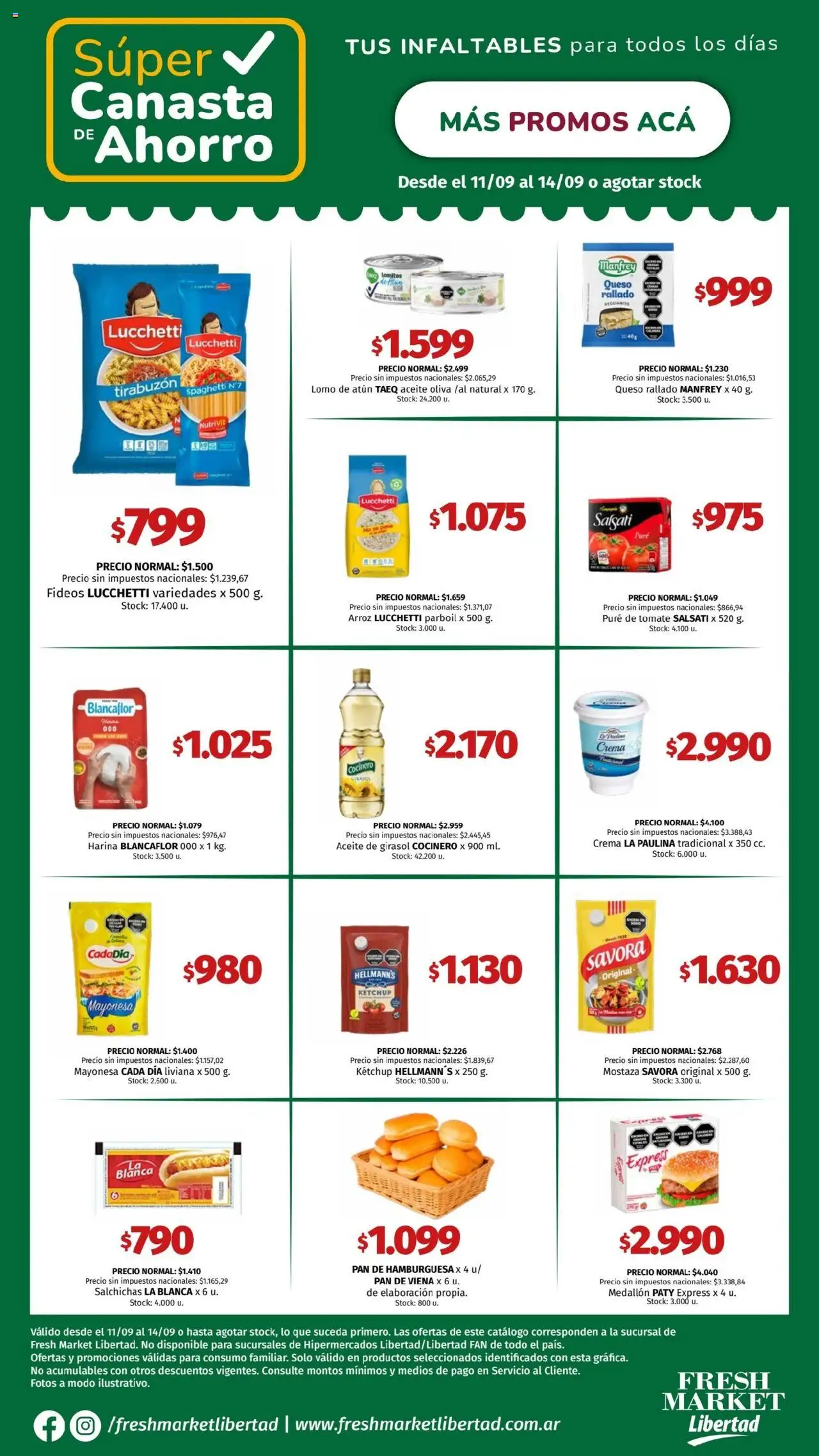 Hipermercado Libertad Canasta - DOT del 11/09/2025 Online