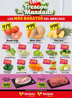 Vista previa las ofertas de la tienda Soriana - Frescos del Mandado Mercado: Coah, Chih y Dur desde el 23/09/2025 