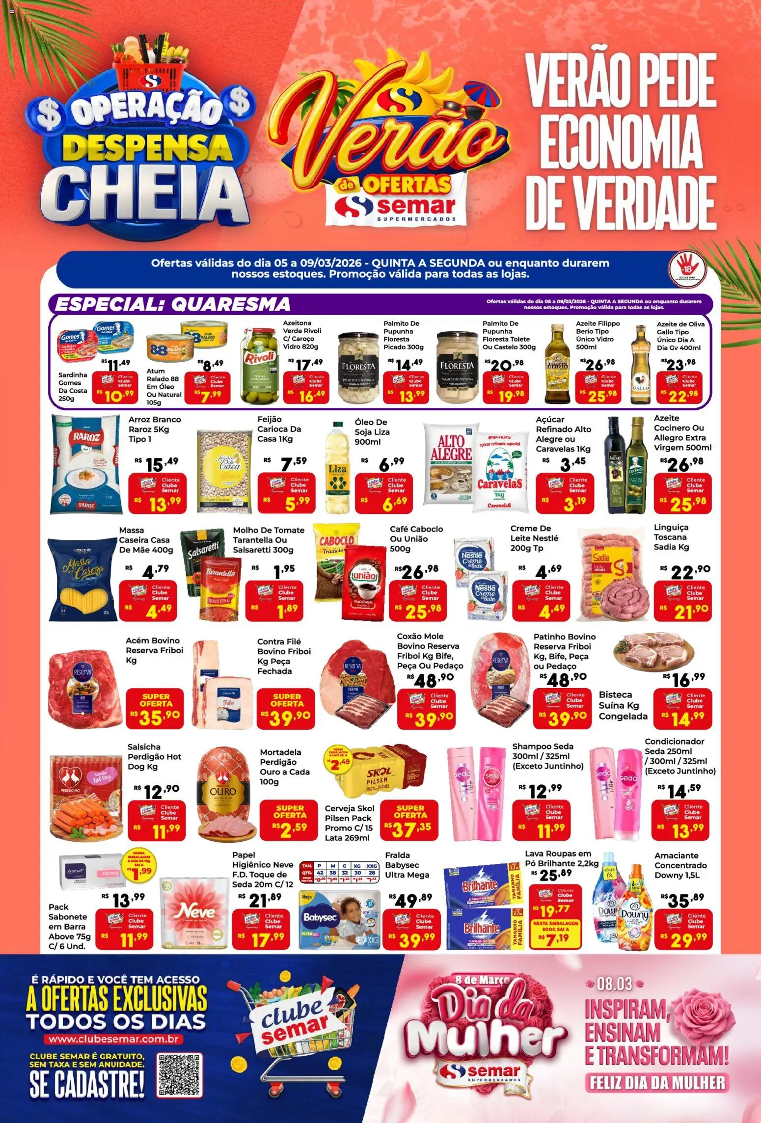 Pré-Visualização do folheto "Semar Supermercado - Ofertas da semana" da loja Semar Supermercado válido a partir de 05/03/2026