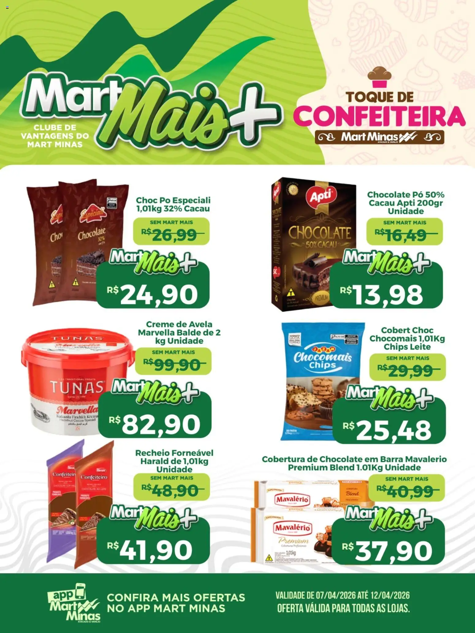 Pré-Visualização do folheto "Mart Minas ofertas Confeiteira" da loja Mart Minas válido a partir de 07/04/2026