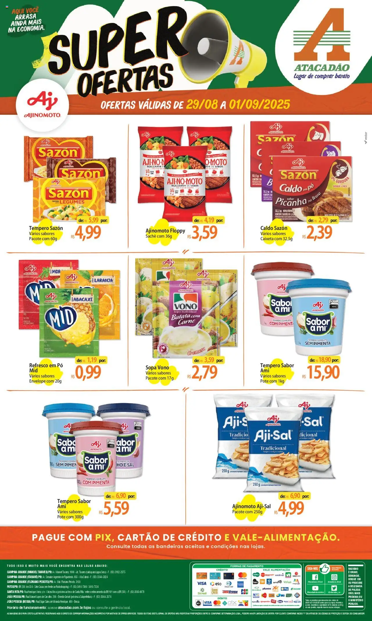 Atacadão folheto "Ofertas - PB" válido a partir de 29/08/2025 - número de página 1