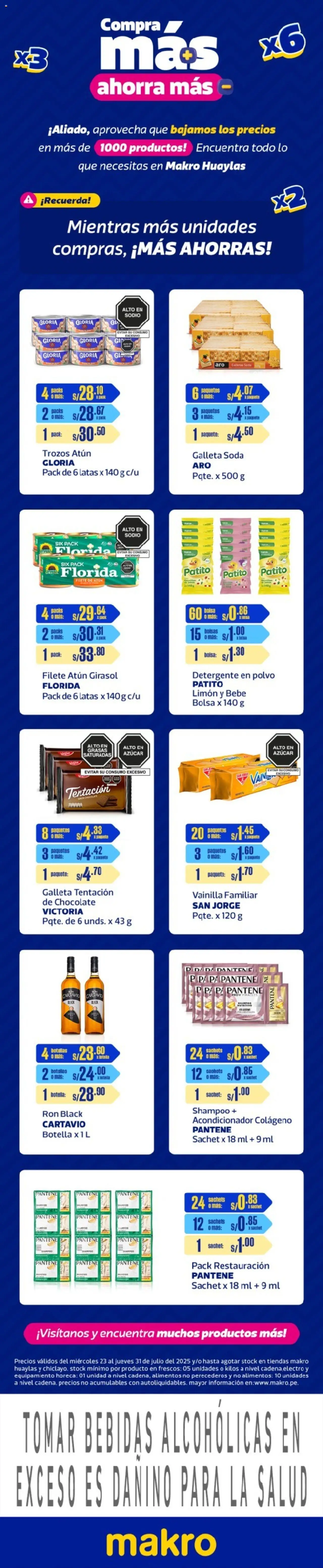 Makro MAKRO Volante Precios X BODEGAS Chorrillos (23/07/2025 - 31/07/2025) - ofertas de hoy - número de página 1