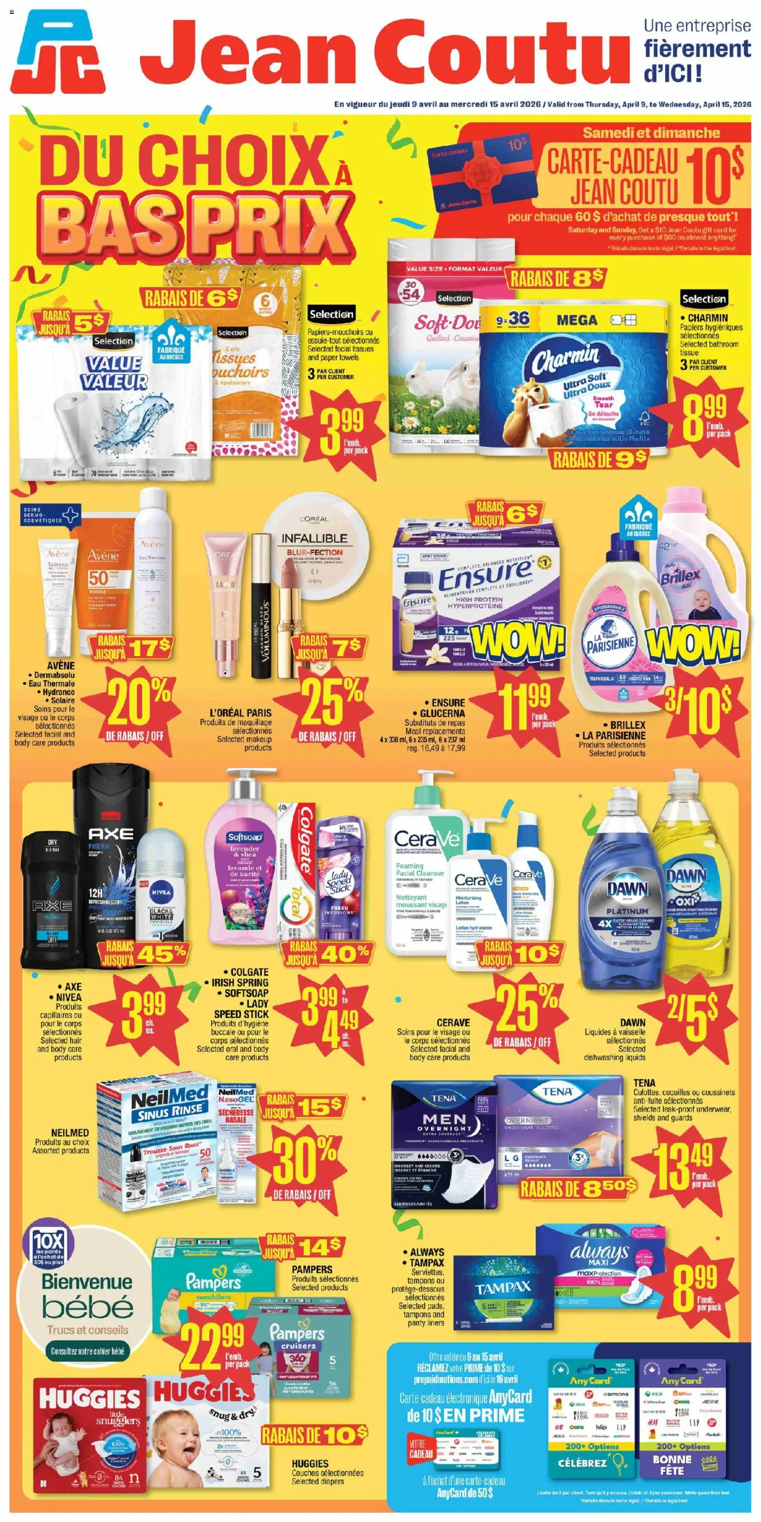 Preview of leaflet Jean Coutu circulaire from shop Jean Coutu is valid from Apr 09, 2026