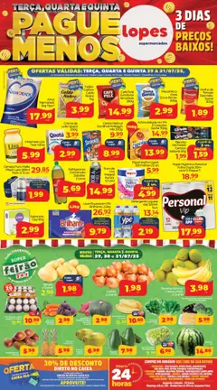Pré-Visualização do folheto "Ofertas da semana" da loja Lopes Supermercados válido a partir de 29/07/2025