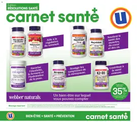 Un aperçu du dépliant Carnet santé du magasin Uniprix est valide à partir 19 févr. 2026