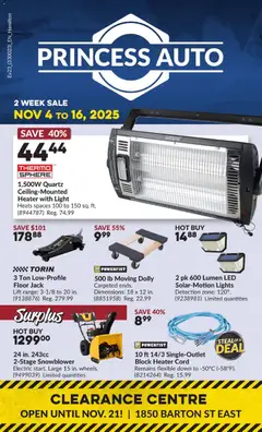 Preview of leaflet 2 Week Sale! from shop Princess Auto is valid from Nov 04, 2025