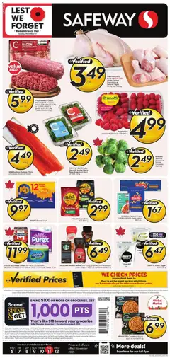Un aperçu du dépliant Weekly flyer / circulaire du magasin Safeway est valide à partir 6 nov. 2025
