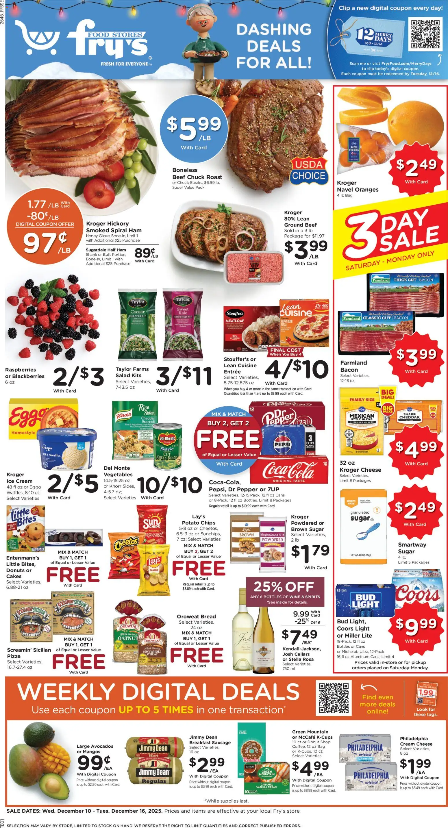 Ad Preview of Fry's Food Weekly Ad from 12/10/2025