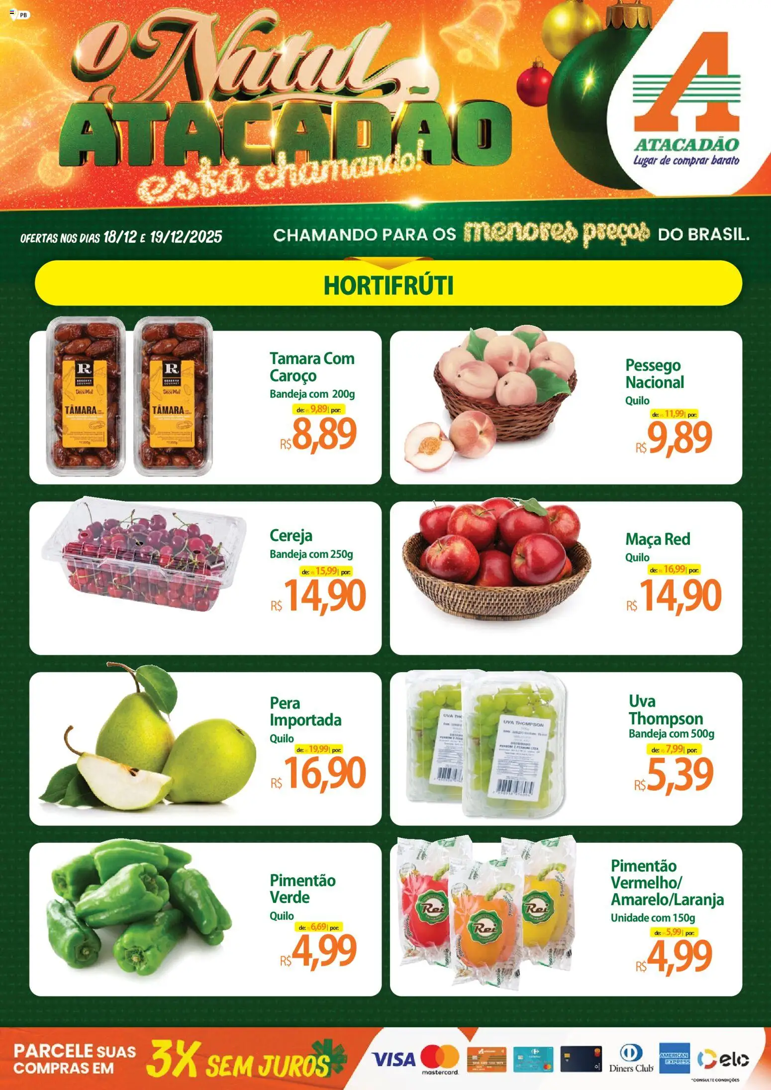 Pré-Visualização do folheto "Ofertas - PB" da loja Atacadão válido a partir de 18/12/2025