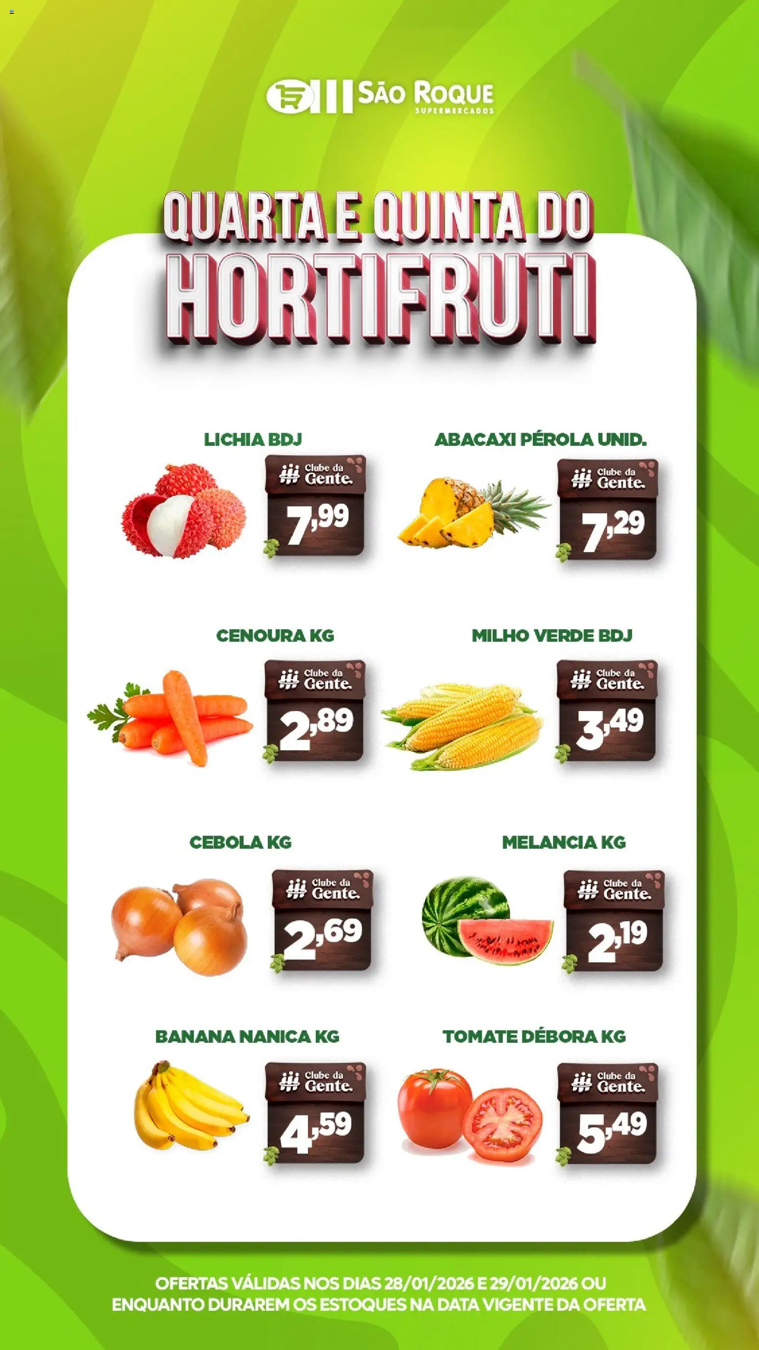 Pré-Visualização do folheto "Ofertas da semana" da loja São Roque Supermercados válido a partir de 28/01/2026