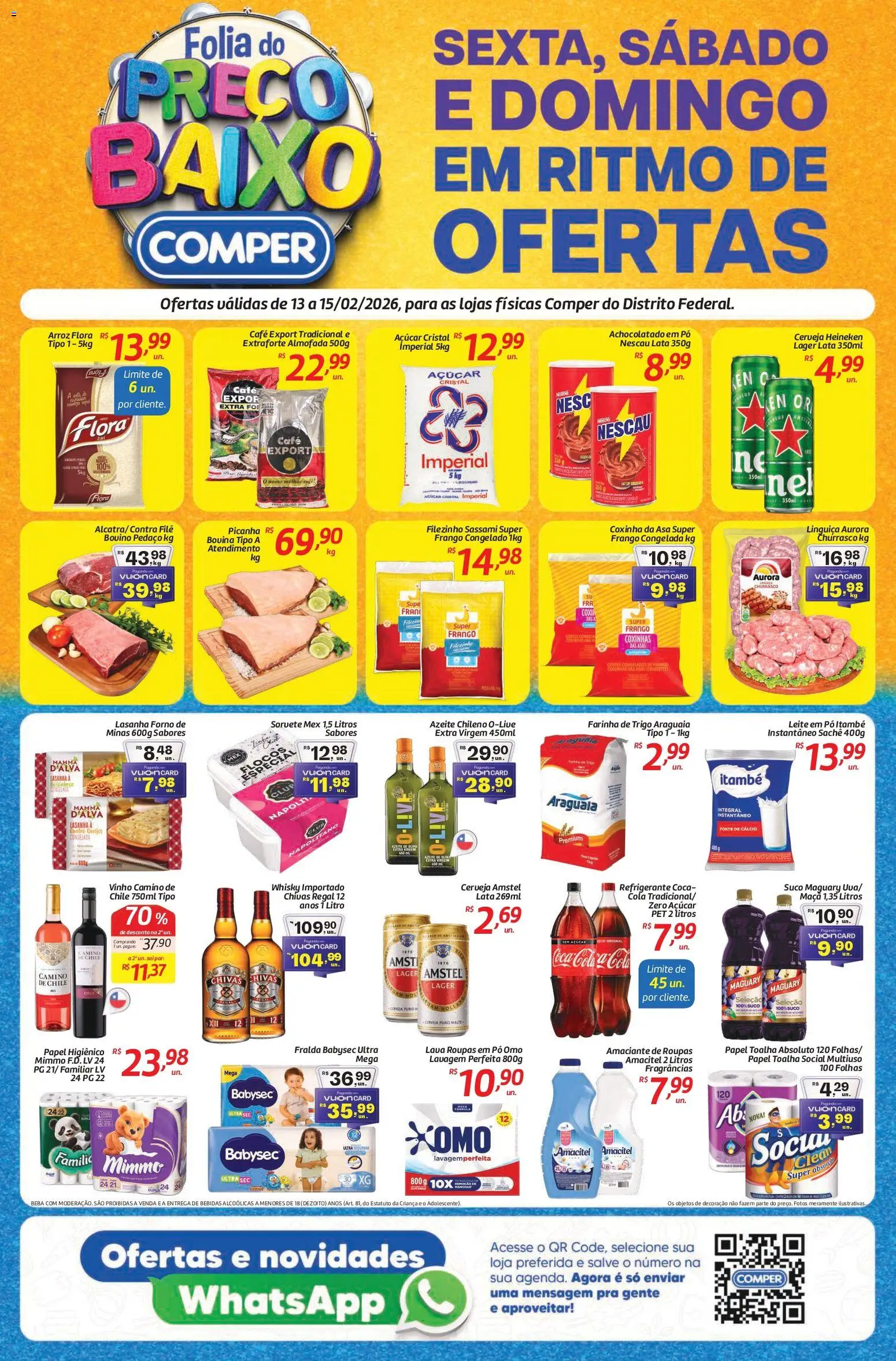 Pré-Visualização do folheto "Ofertas da semana" da loja Comper válido a partir de 13/02/2026