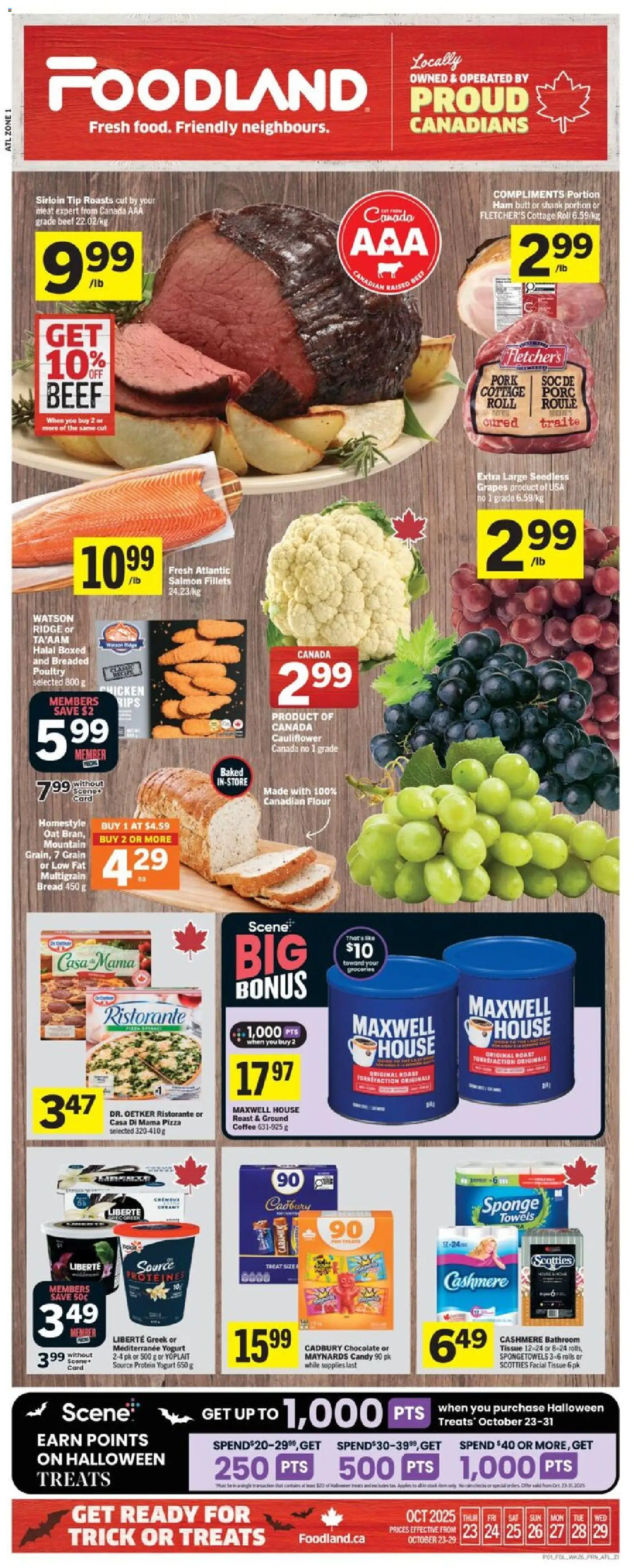 Foodland flyer valid from Oct 23, 2025 - page number 1