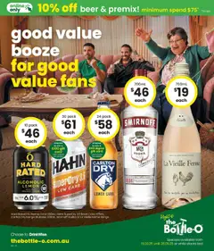 Preview of catalogue Good Value Booze, For Good Value Fans. 15/09 from shop The Bottle-O valid 14/09/2025