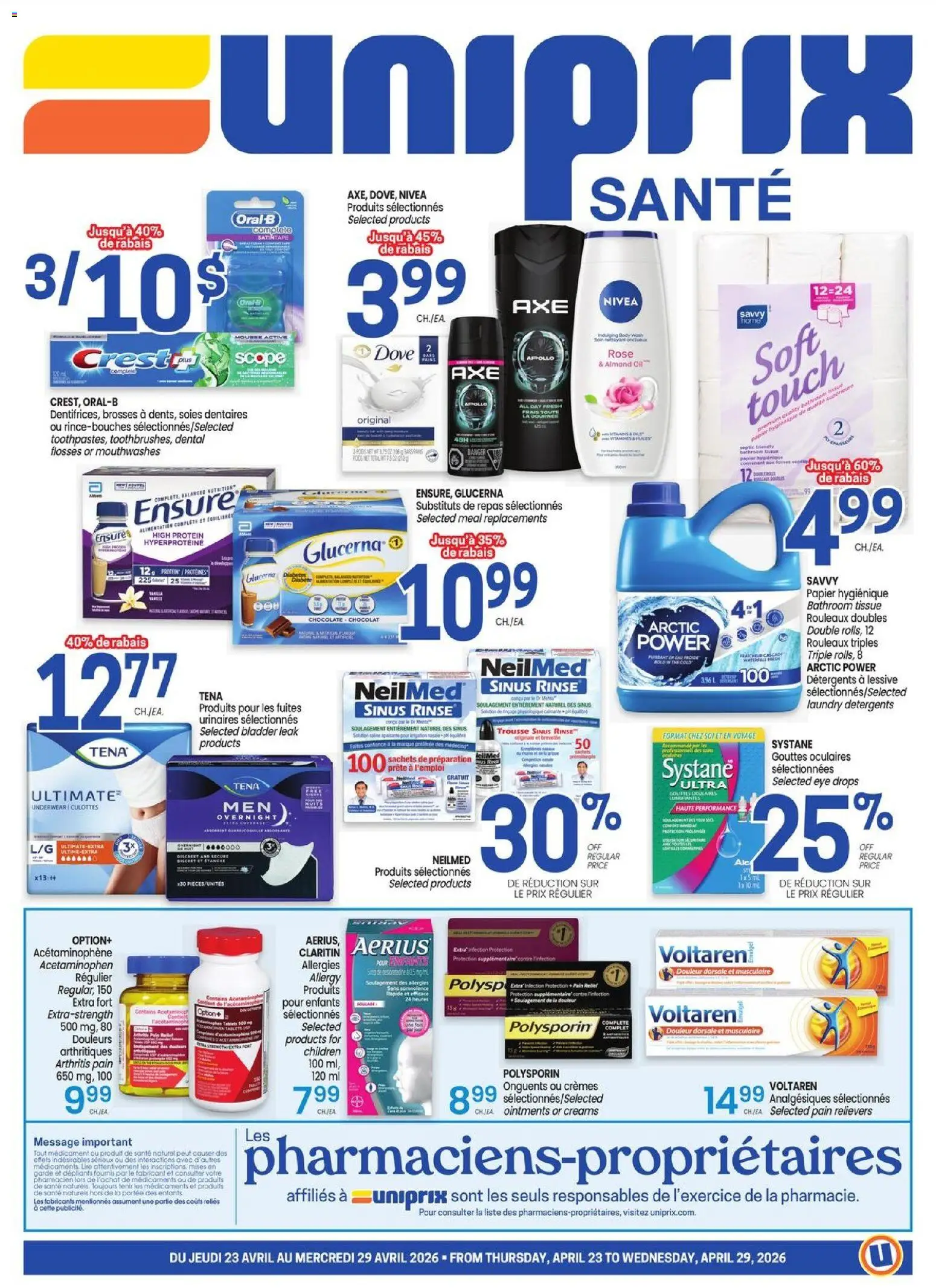 Preview of leaflet Uniprix - Uniprix Sante from shop Uniprix is valid from Apr 23, 2026