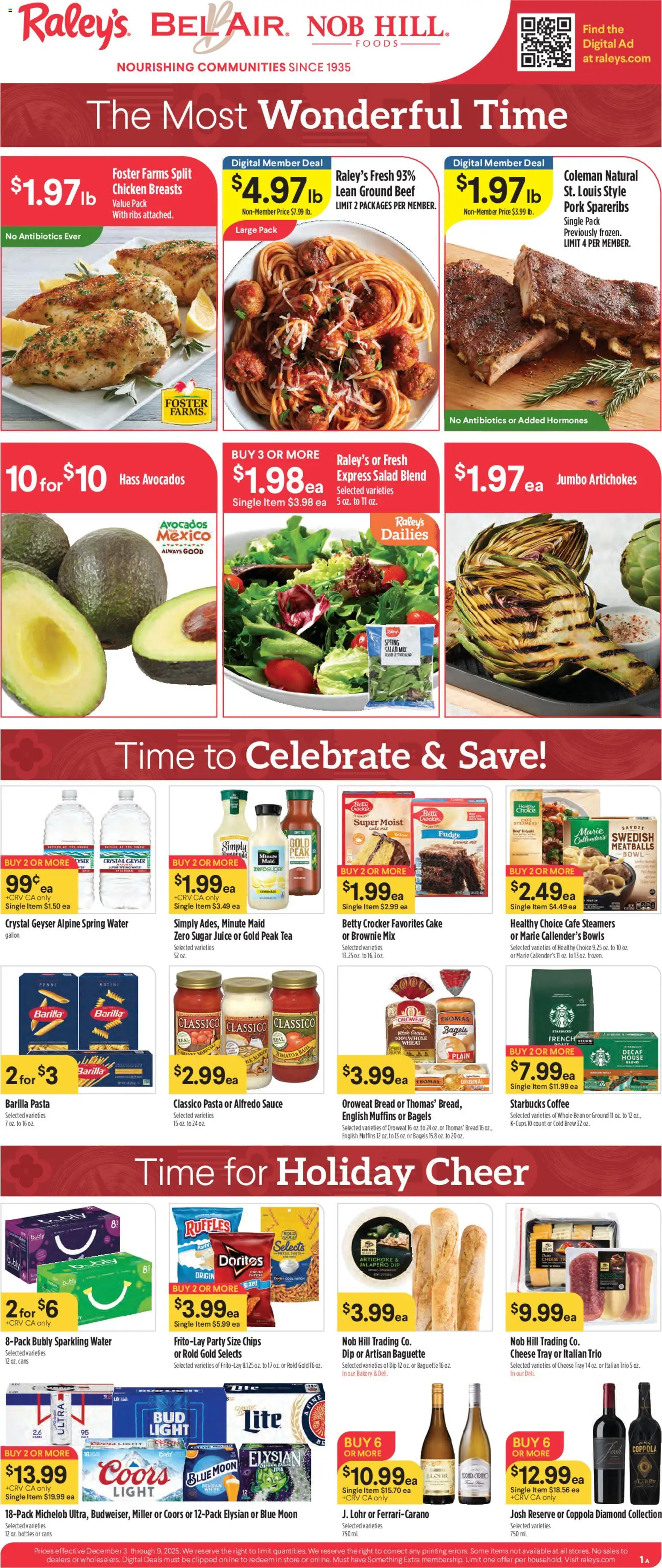 Ad Preview of Raley's Weekly Ad from 12/03/2025