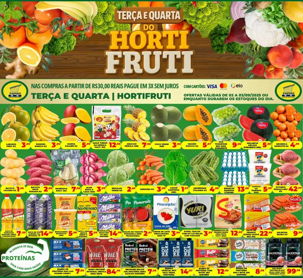 Supermercado Padrão folheto "Ofertas Hortifruti" válido a partir de 02/09/2025 - número de página 1
