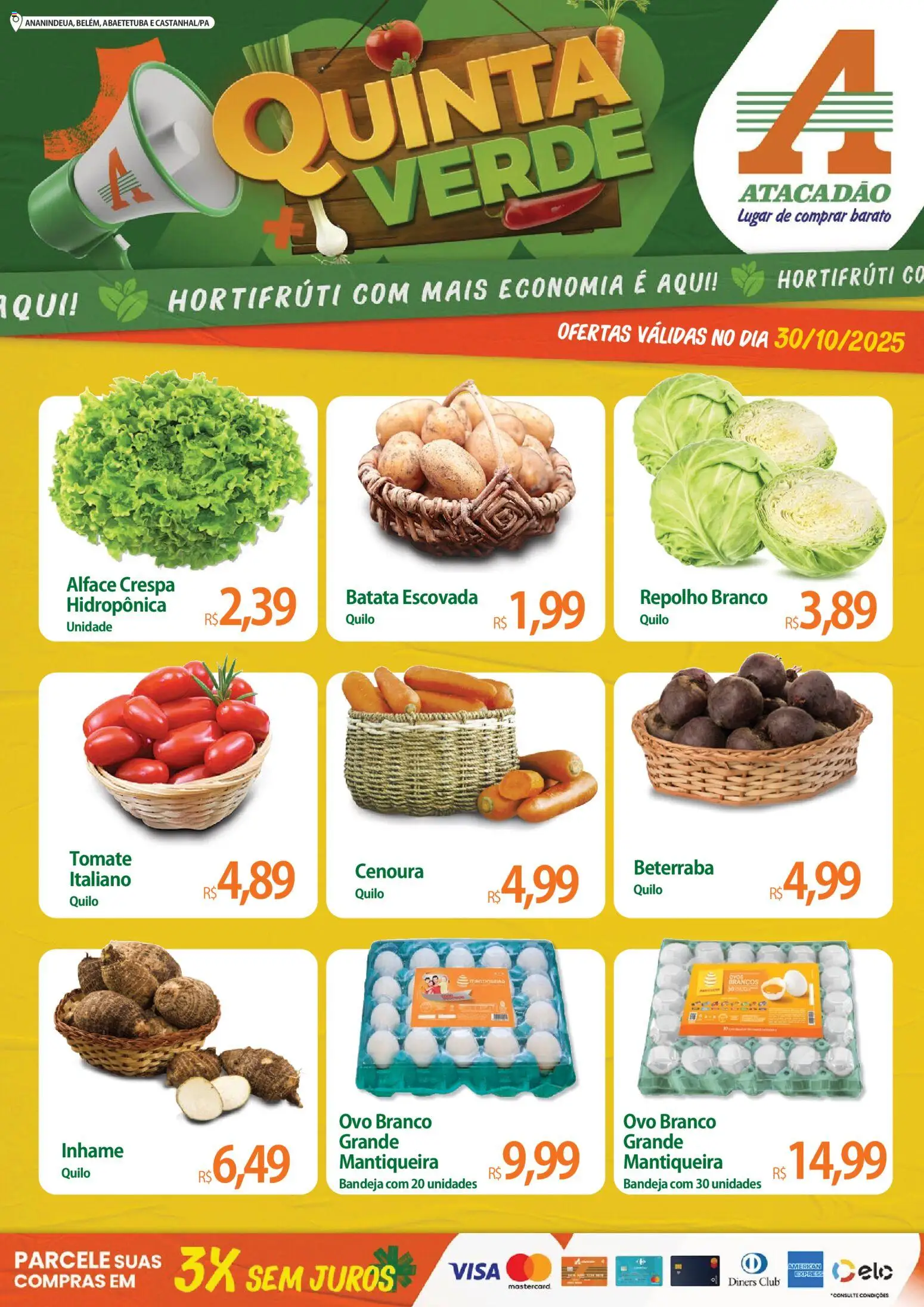 Pré-Visualização do folheto "Ofertas - PA" da loja Atacadão válido a partir de 30/10/2025