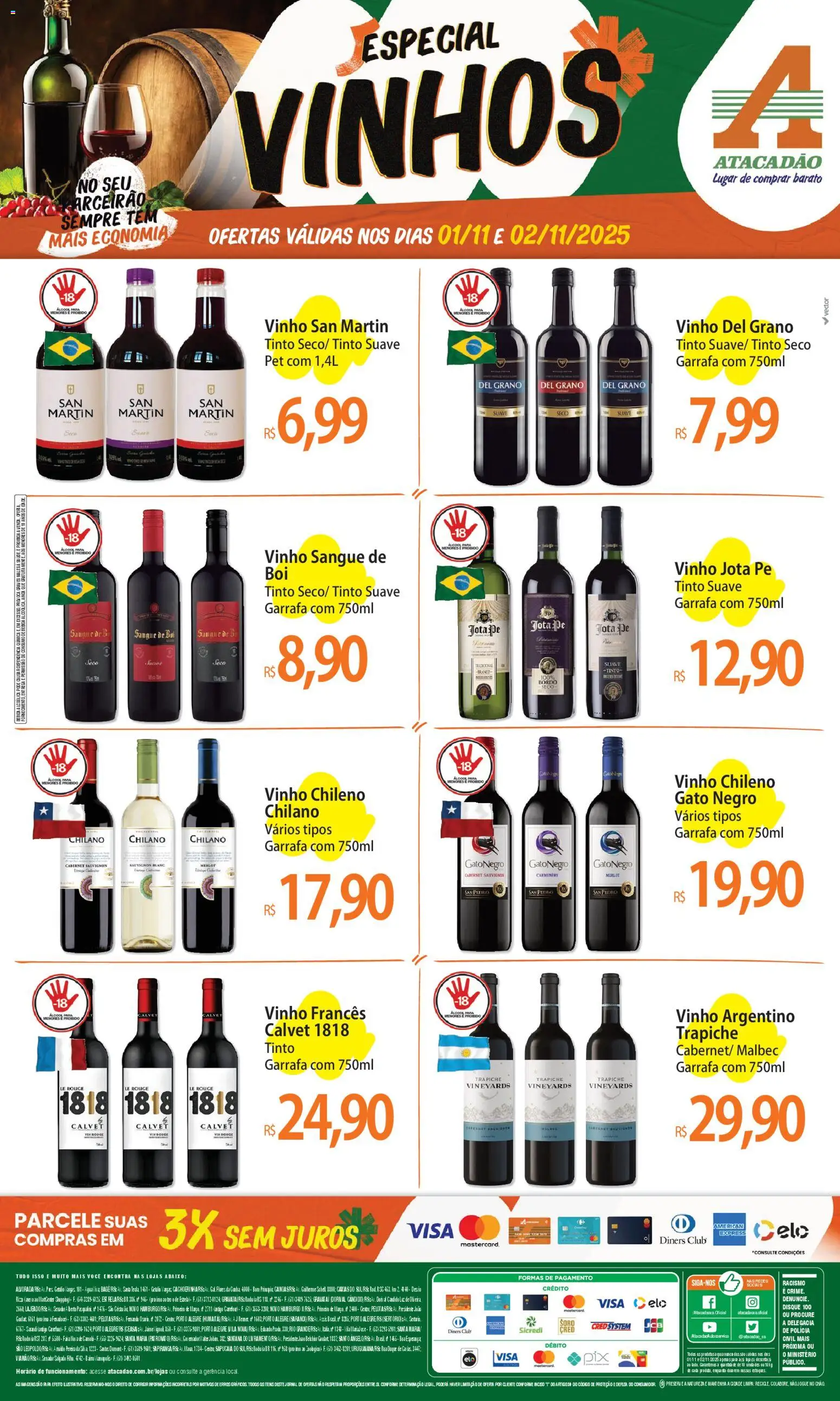 Pré-Visualização do folheto "Ofertas - RS" da loja Atacadão válido a partir de 01/11/2025