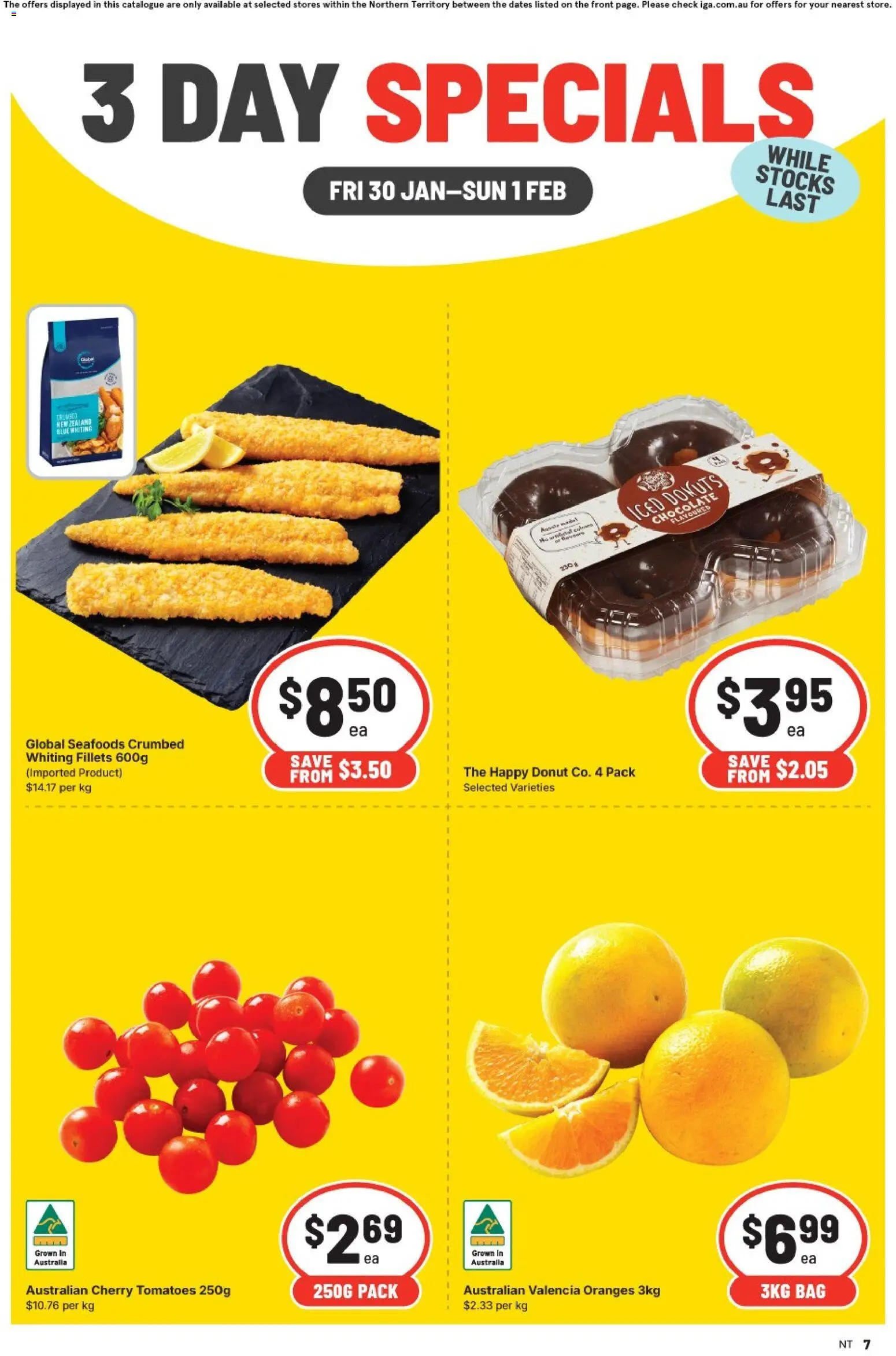 Preview of catalogue 3 Day Specials NT from shop IGA valid 30/01/2026