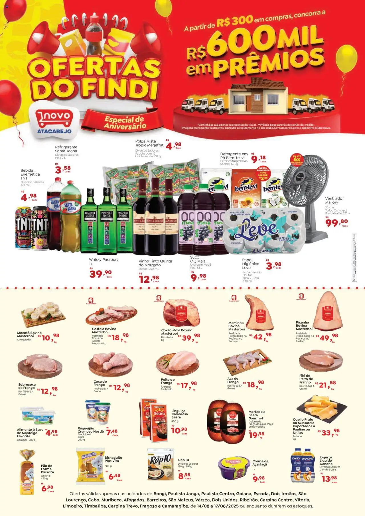 Novo Atacarejo folheto "Ofertas FDS" válido a partir de 14/08/2025 - número de página 1