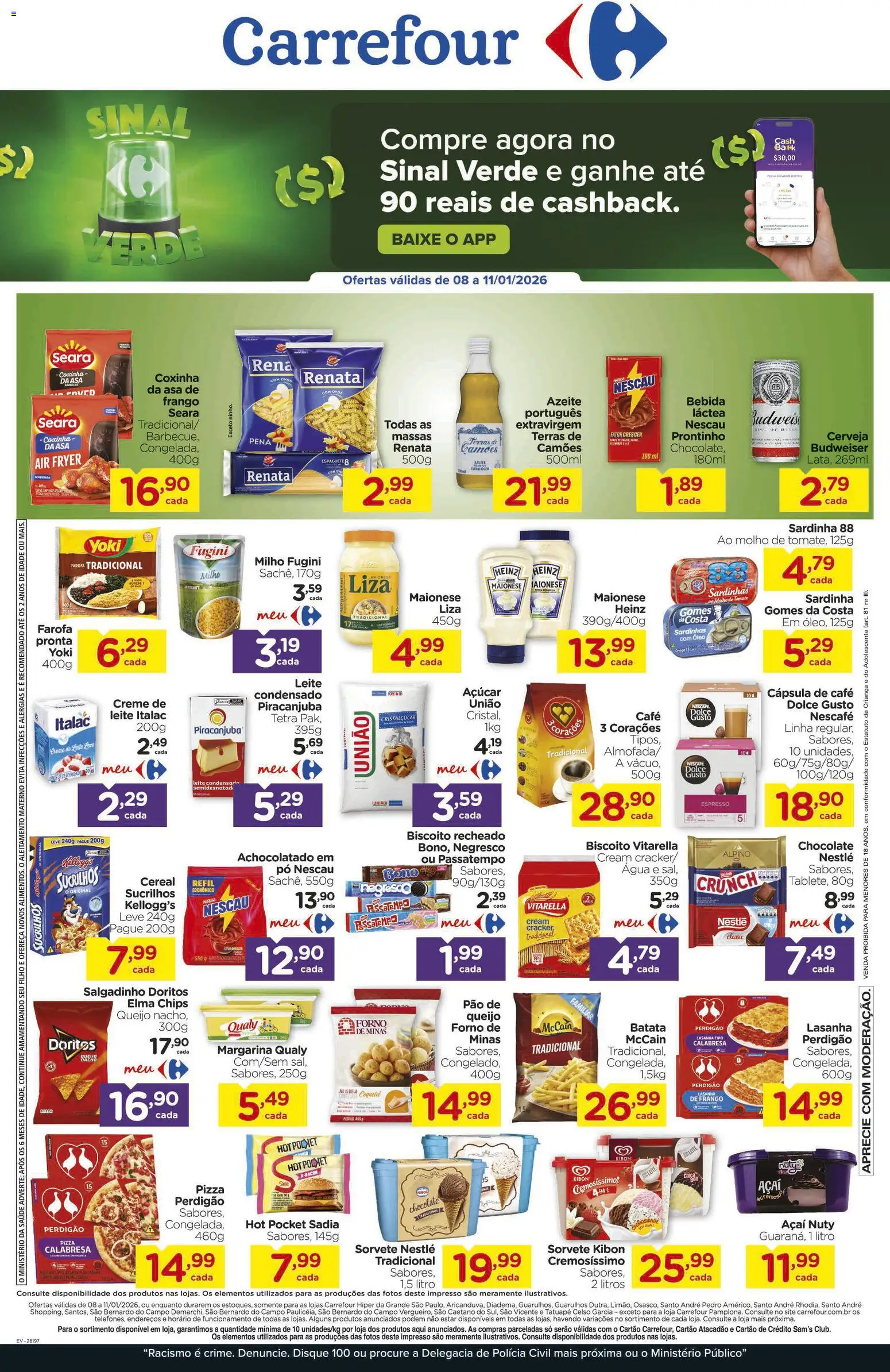 Pré-Visualização do folheto "Ofertas Fim de semana" da loja Carrefour válido a partir de 08/01/2026