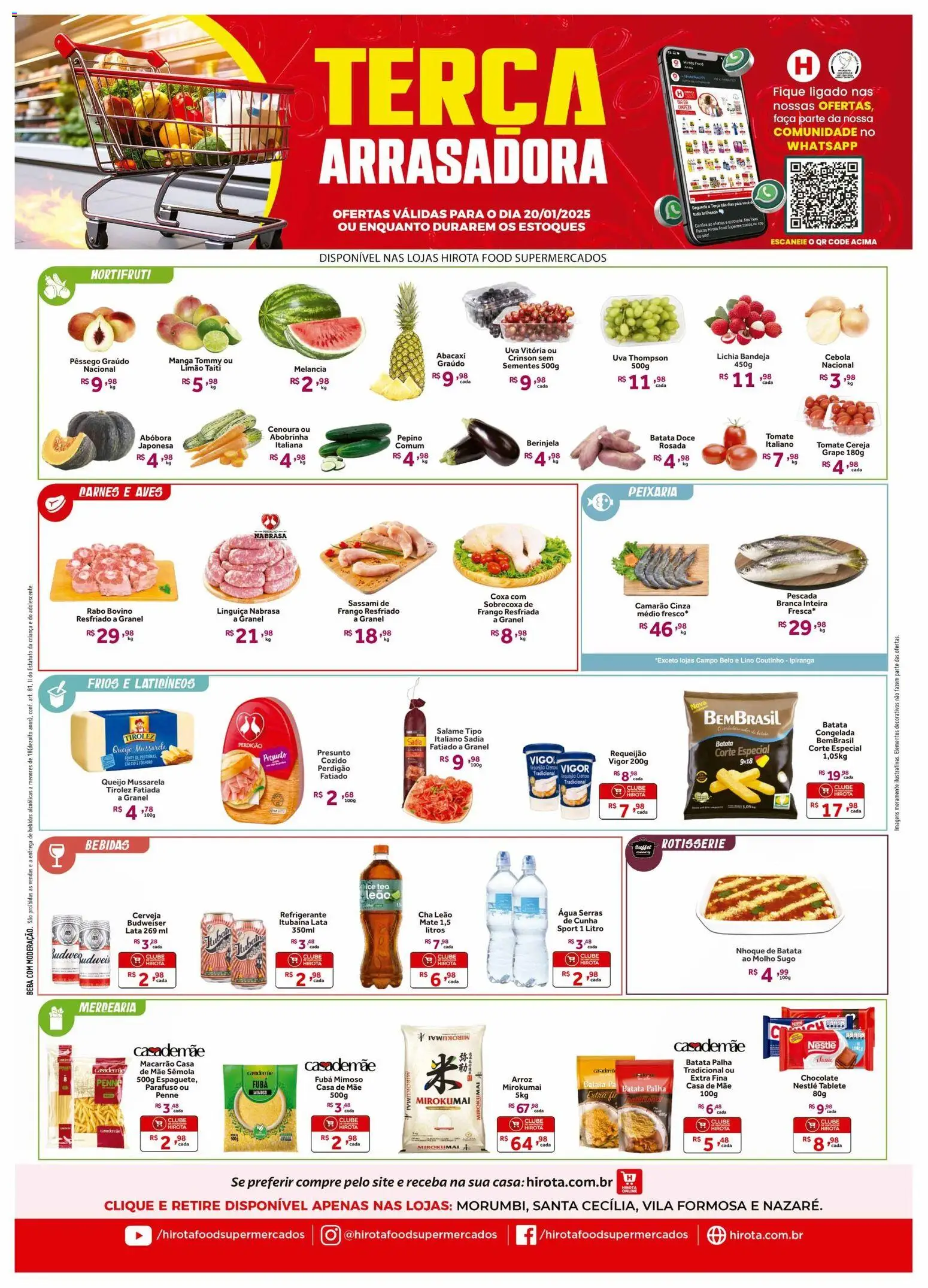 Pré-Visualização do folheto "Ofertas Terça Arrasadora" da loja Hirota Food válido a partir de 20/01/2026