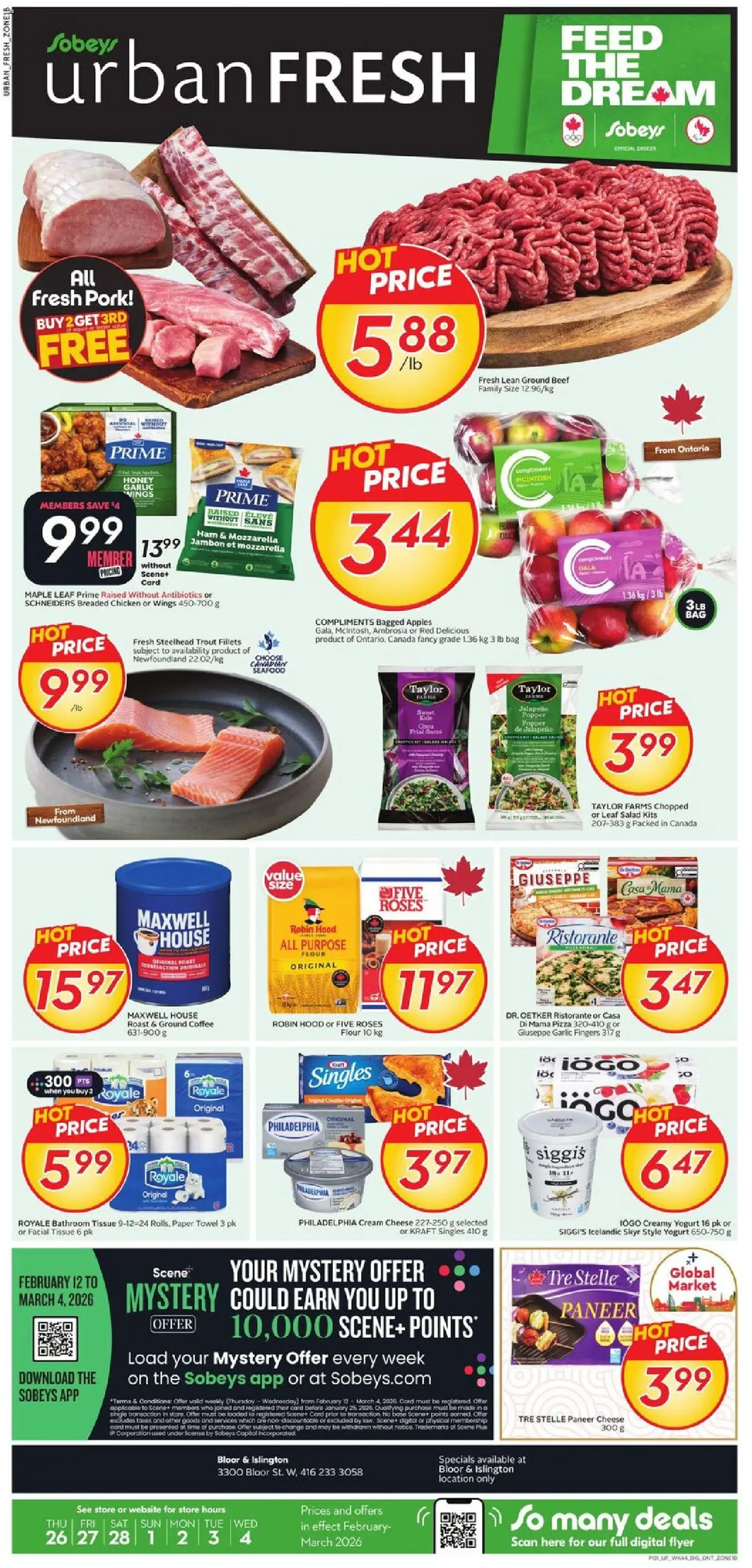 Preview of leaflet Weekly Flyer - ON from shop Sobeys is valid from Feb 26, 2026