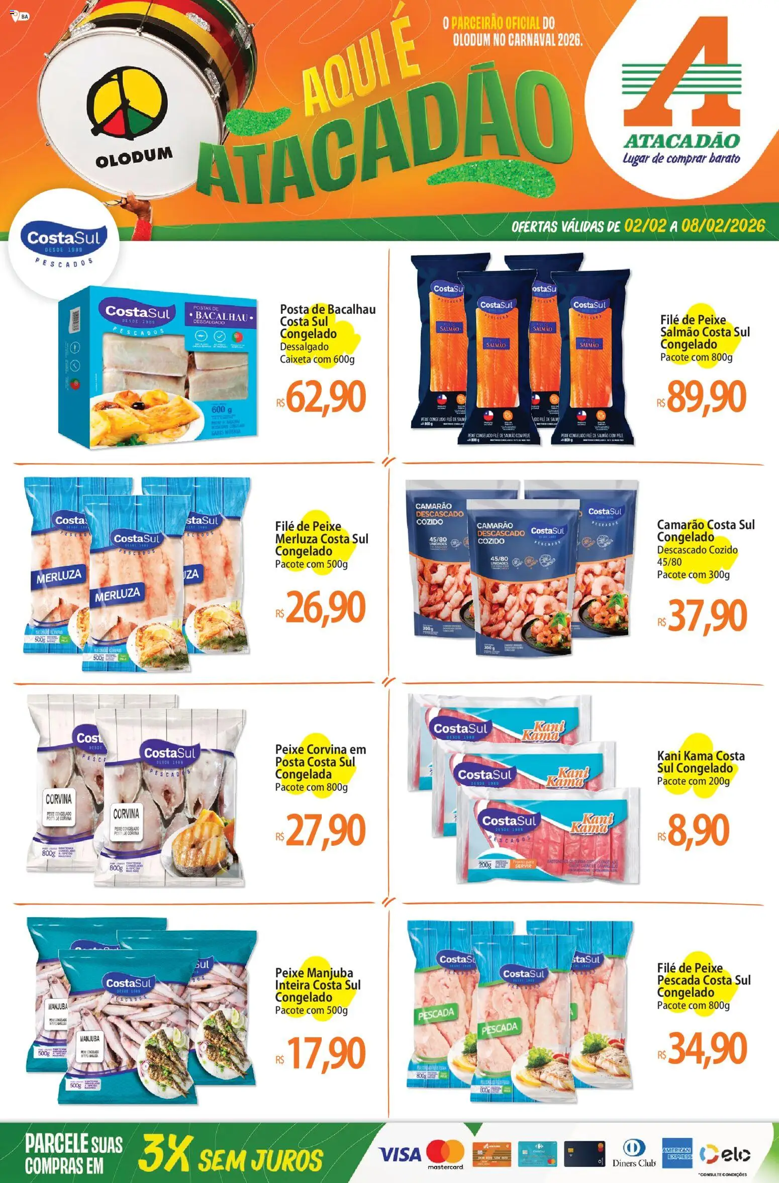 Pré-Visualização do folheto "Ofertas - BA" da loja Atacadão válido a partir de 02/02/2026