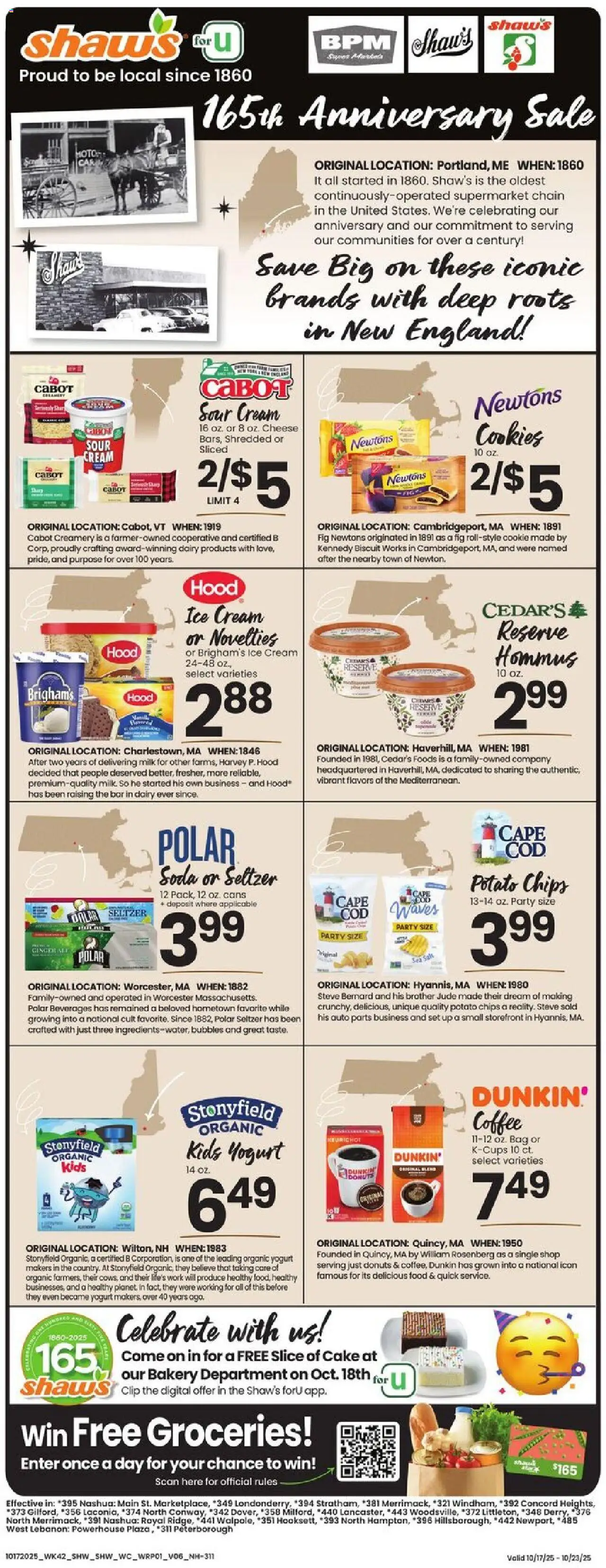 Shaw's Weekly Ad - NH from 10/17/2025 - Flyer - Page number 1