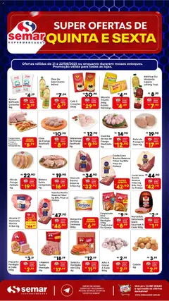 Pré-Visualização do folheto "Ofertas Quinta e Sexta" da loja Semar Supermercado válido a partir de 21/08/2025