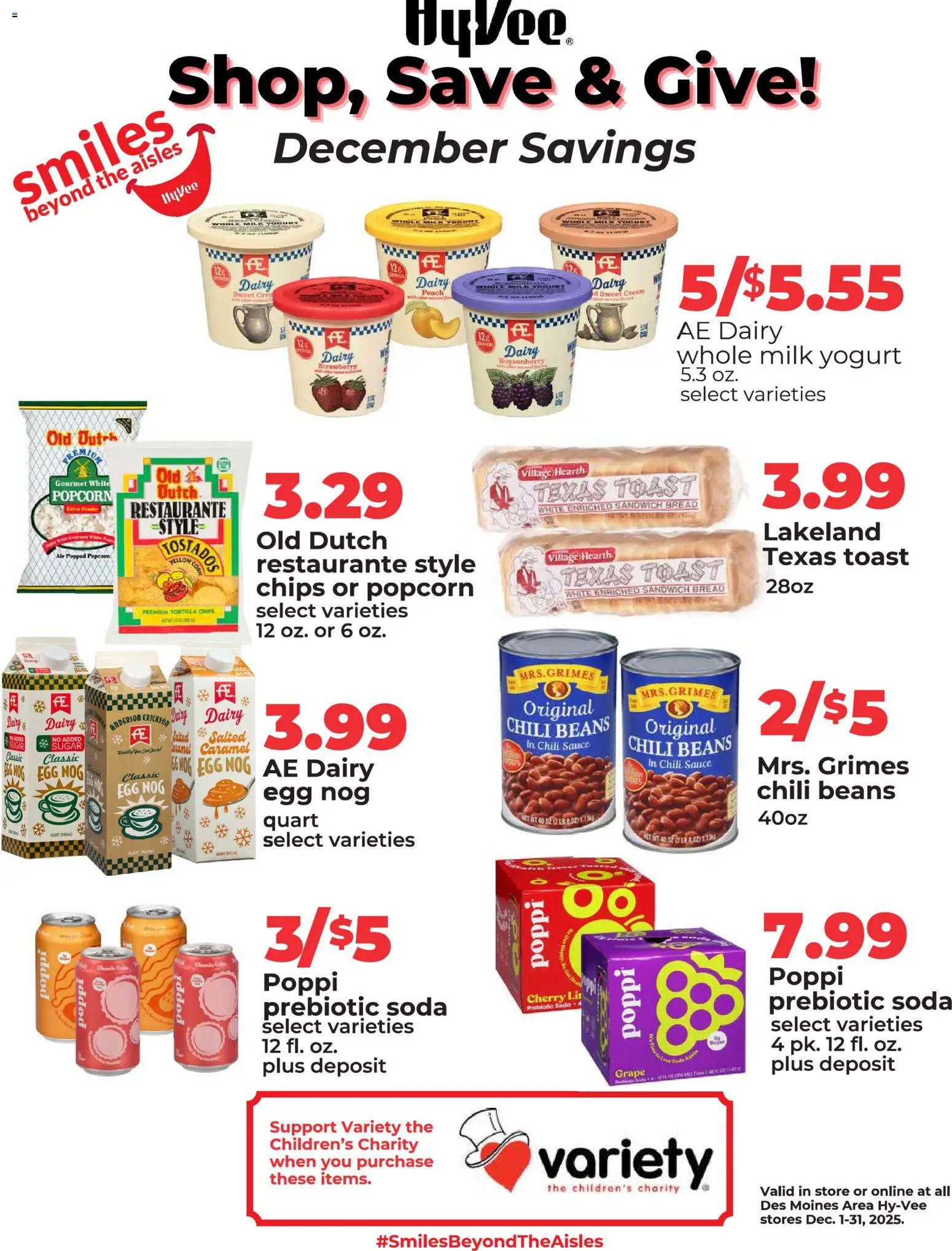 Ad Preview of HyVee Shop, Save & Give from 12/01/2025
