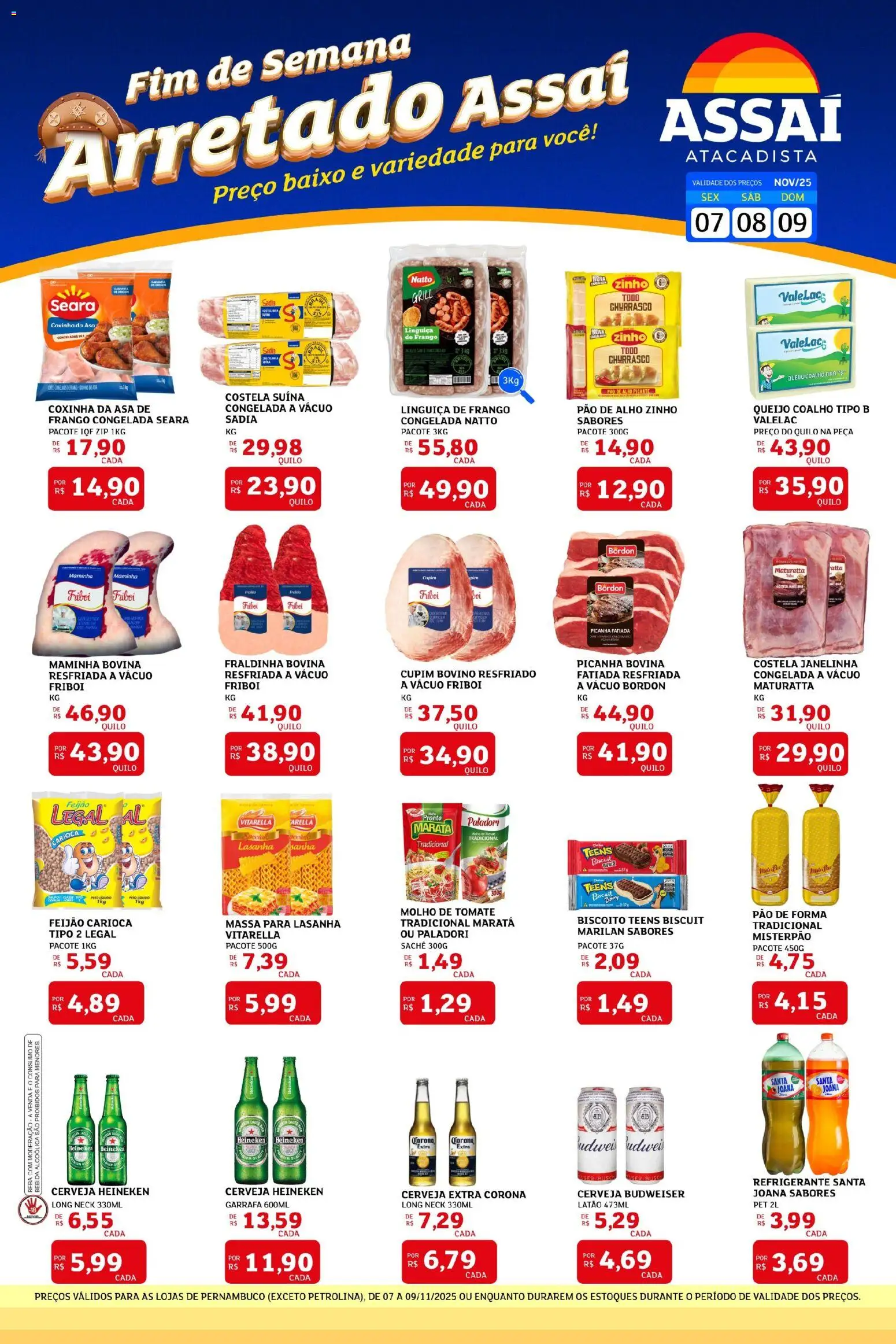 Pré-Visualização do folheto "Encarte - PE" da loja Assaí Atacadista válido a partir de 07/11/2025
