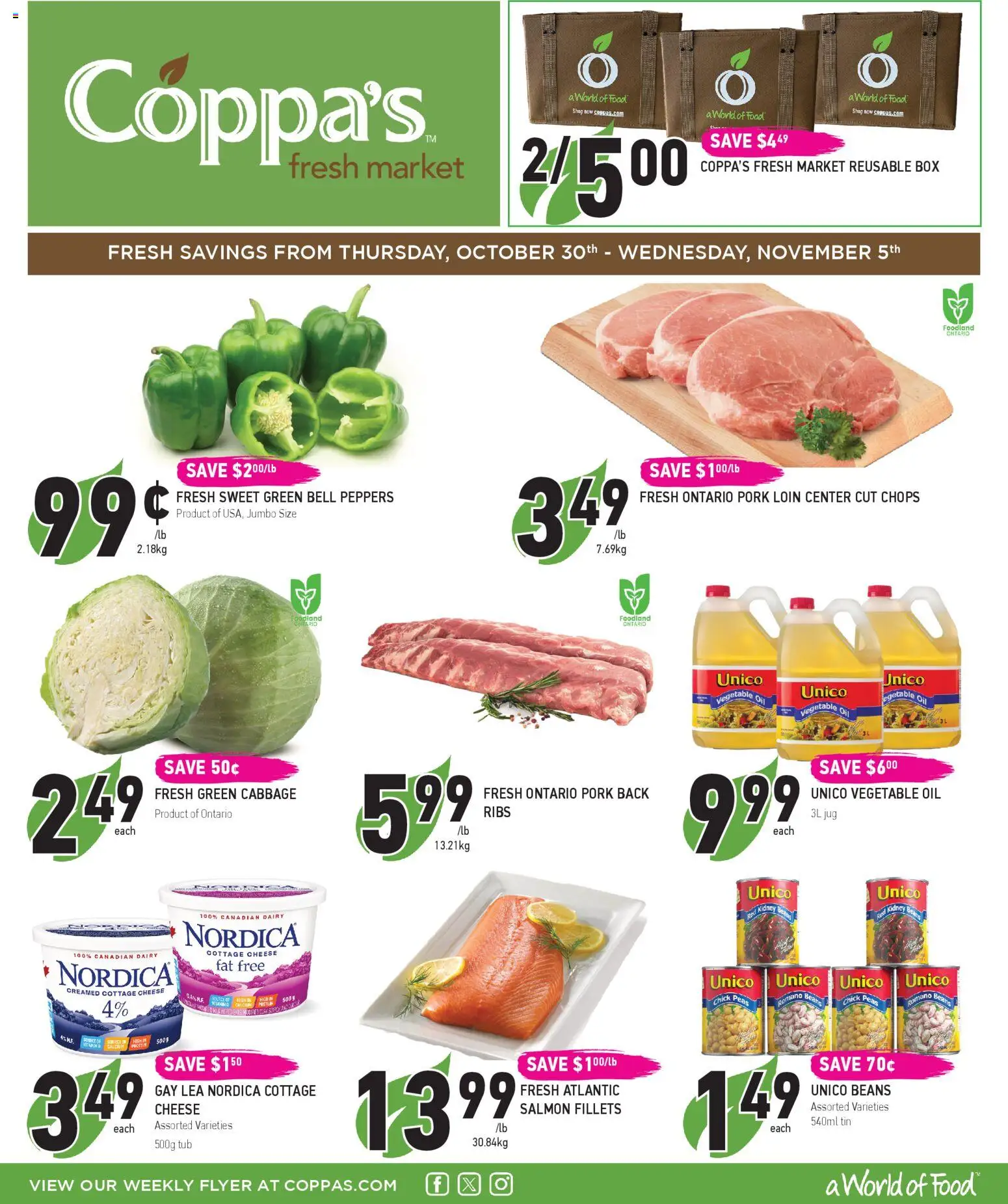 Preview of leaflet Weekly flyer / circulaire from shop Coppas Fresh Market is valid from Oct 30, 2025
