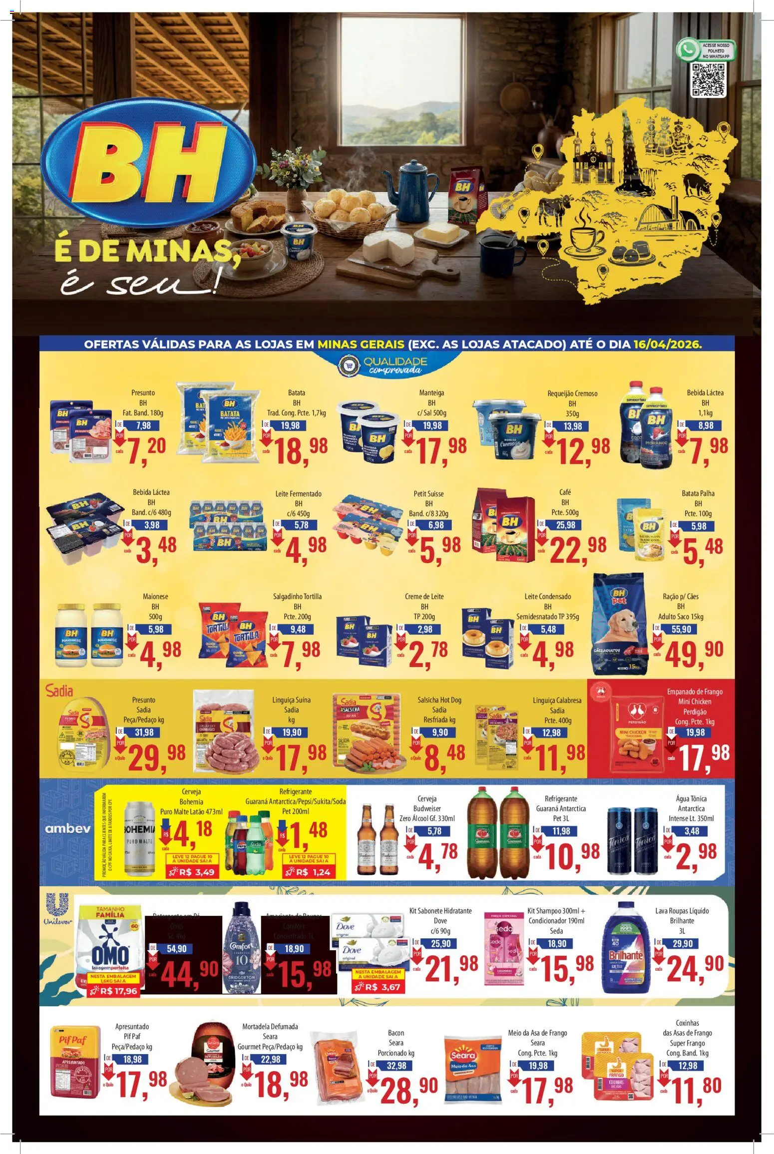 Pré-Visualização do folheto "Supermercados BH - Ofertas da semana" da loja Supermercados BH válido a partir de 06/04/2026