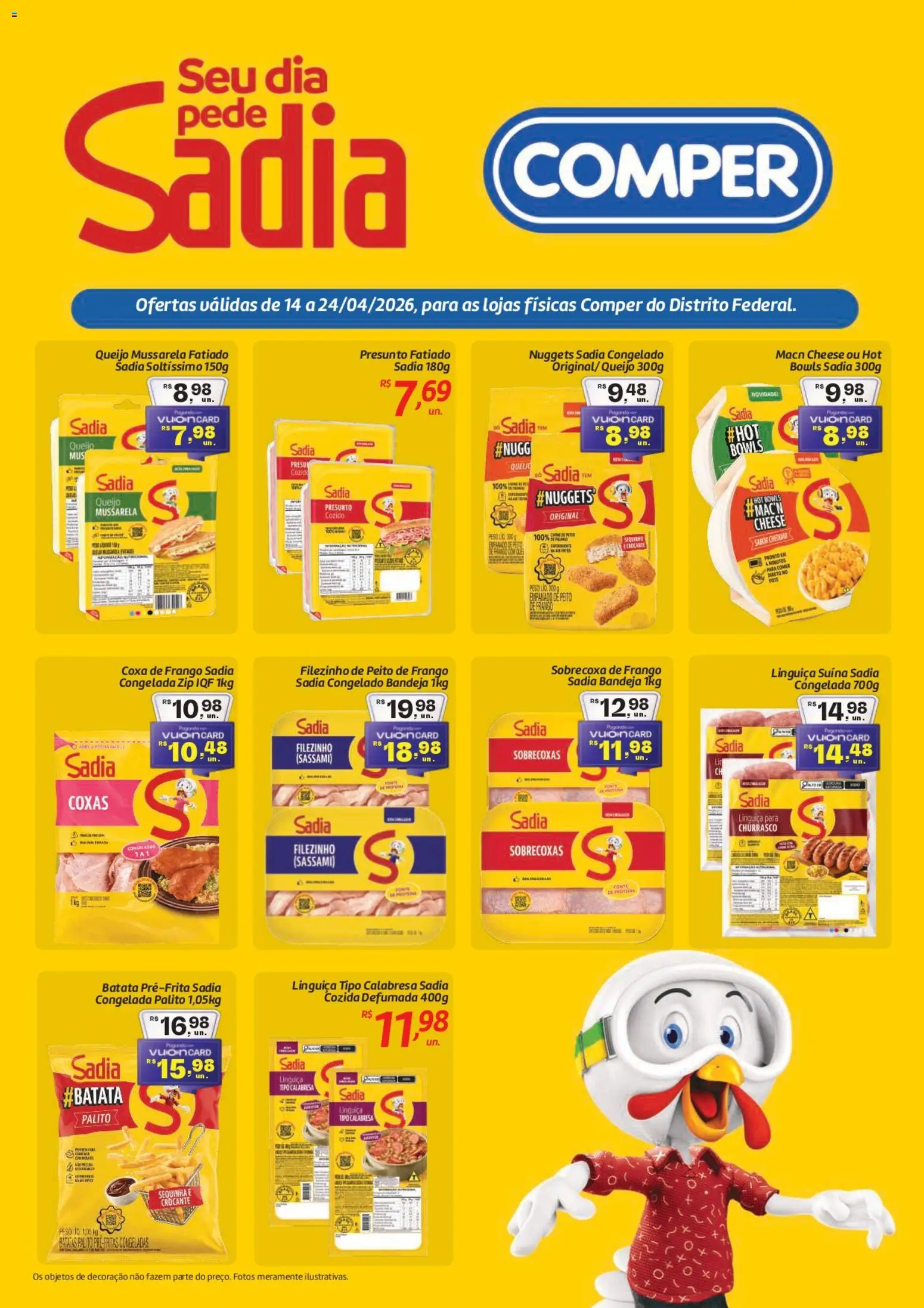 Pré-Visualização do folheto "Comper ofertas Sadia e Perdigão" da loja Comper válido a partir de 14/04/2026