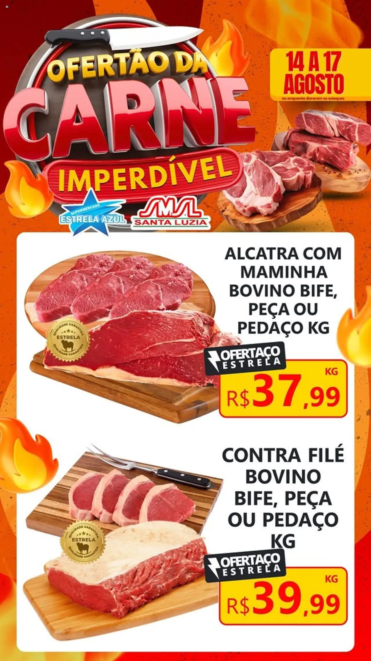Estrela Azul folheto "Ofertas Carne" válido a partir de 14/08/2025 - número de página 1