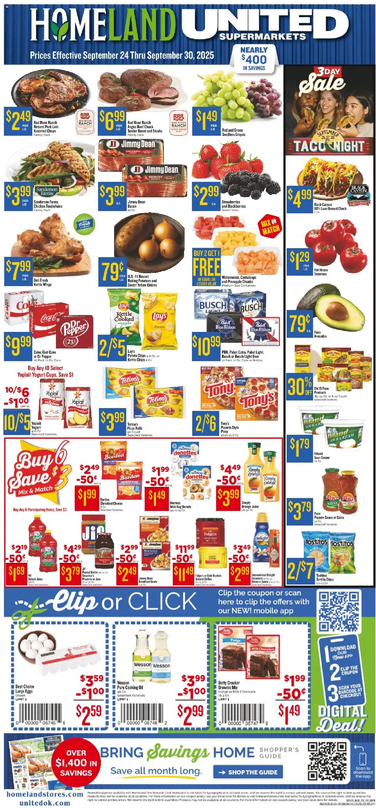 Homeland Weekly Ad from 09/24/2025 - Flyer - Page number 1