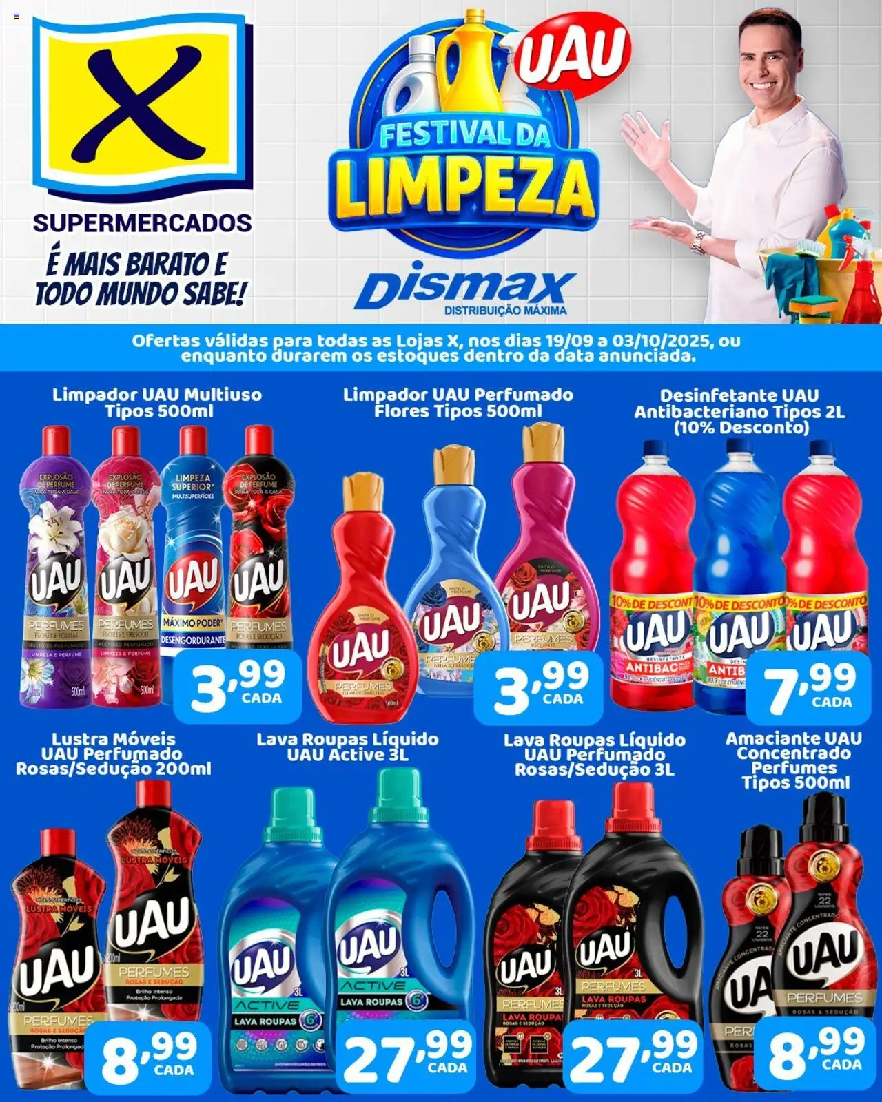 X Supermercados folheto "Ofertas Festival da Limpeza" válido a partir de 19/09/2025 - número de página 1