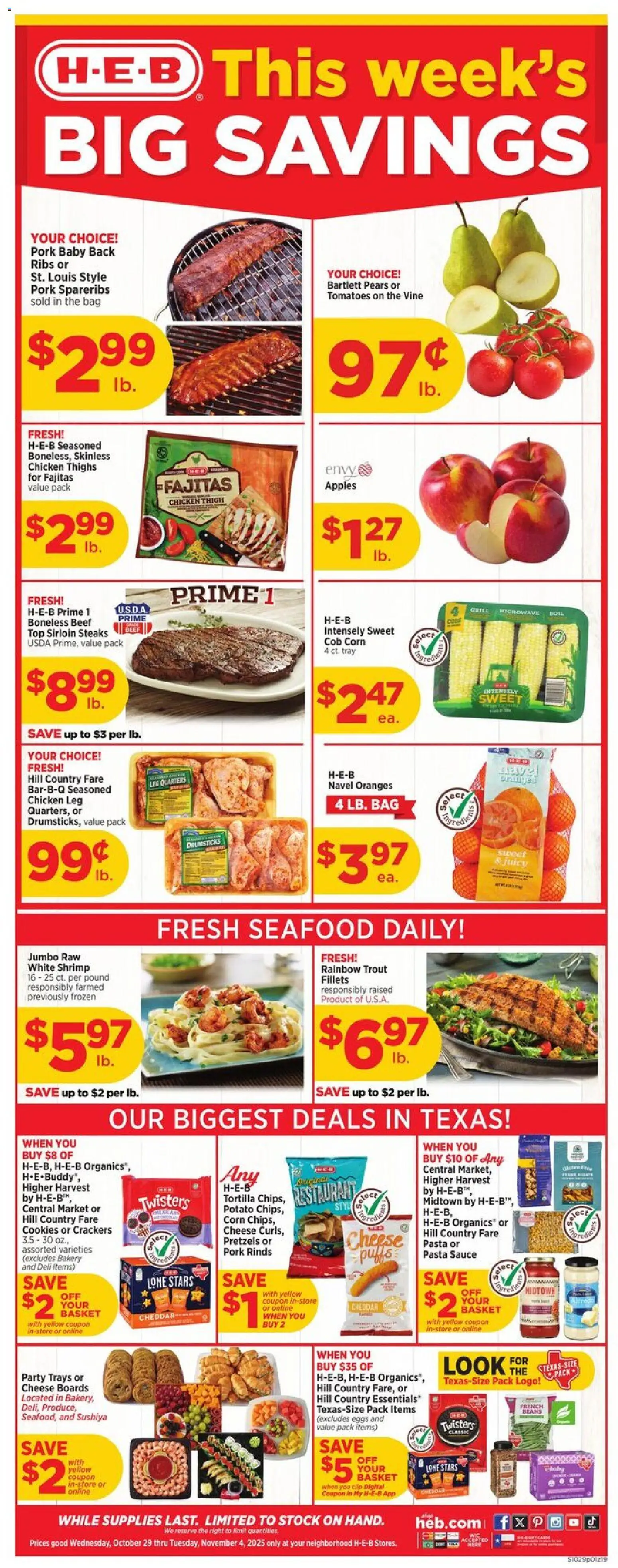 Ad Preview of H-E-B Weekly Ad from 10/29/2025