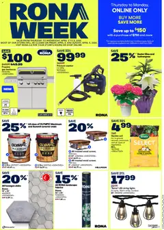 Un aperçu du dépliant Rona weekly flyer du magasin Rona est valide à partir 2 avr. 2026