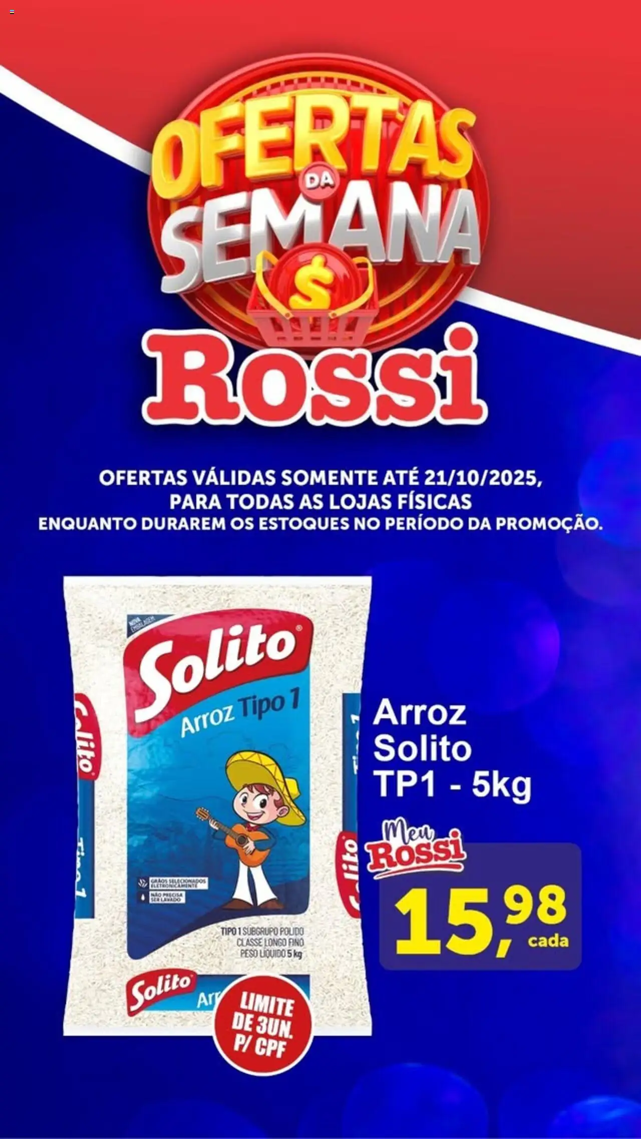 Rossi Supermercados folheto "Ofertas da semana" válido a partir de 16/10/2025 - número de página 1