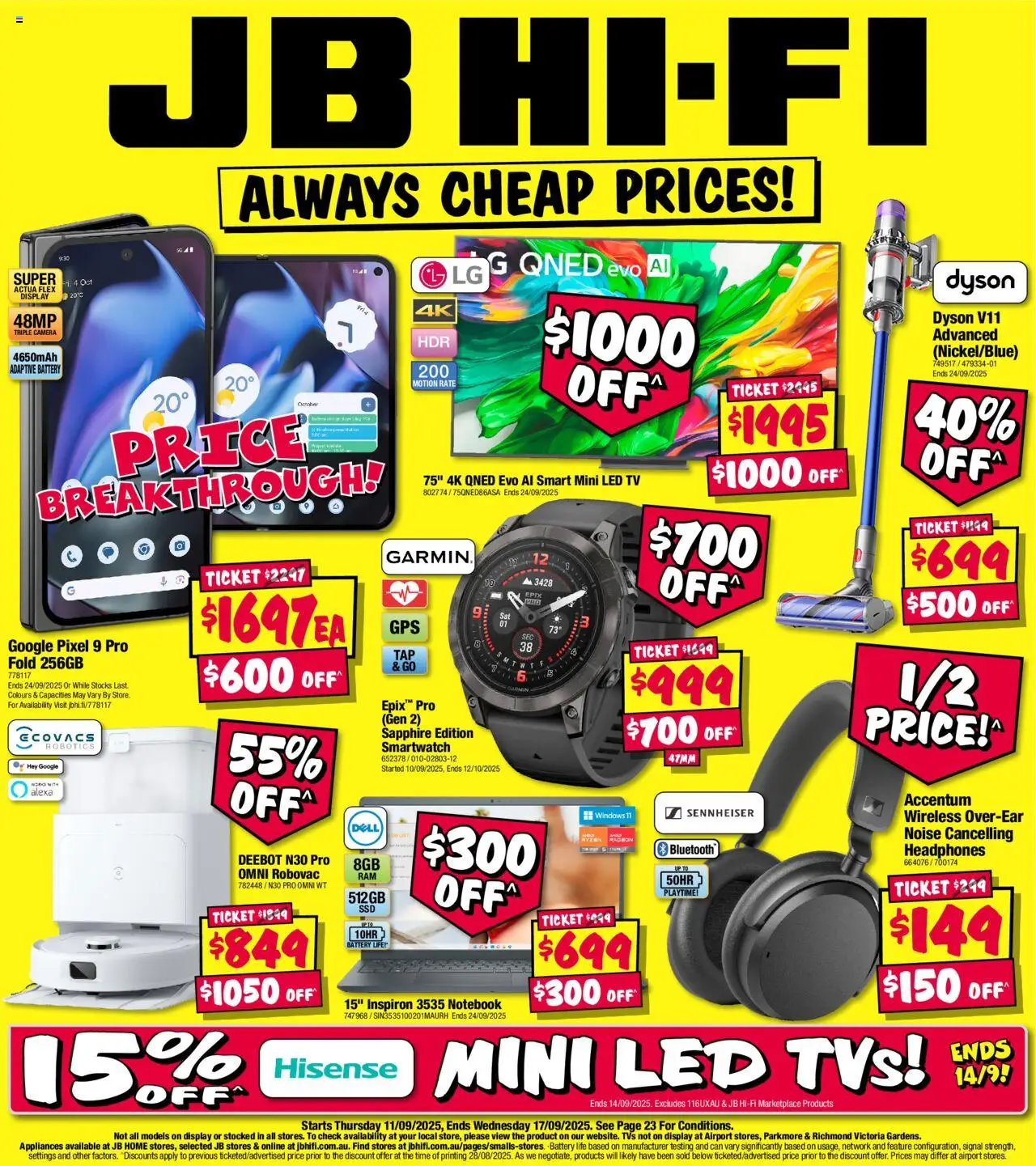 JB Hi-Fi catalogue valid from 11/09/2025 - page 1