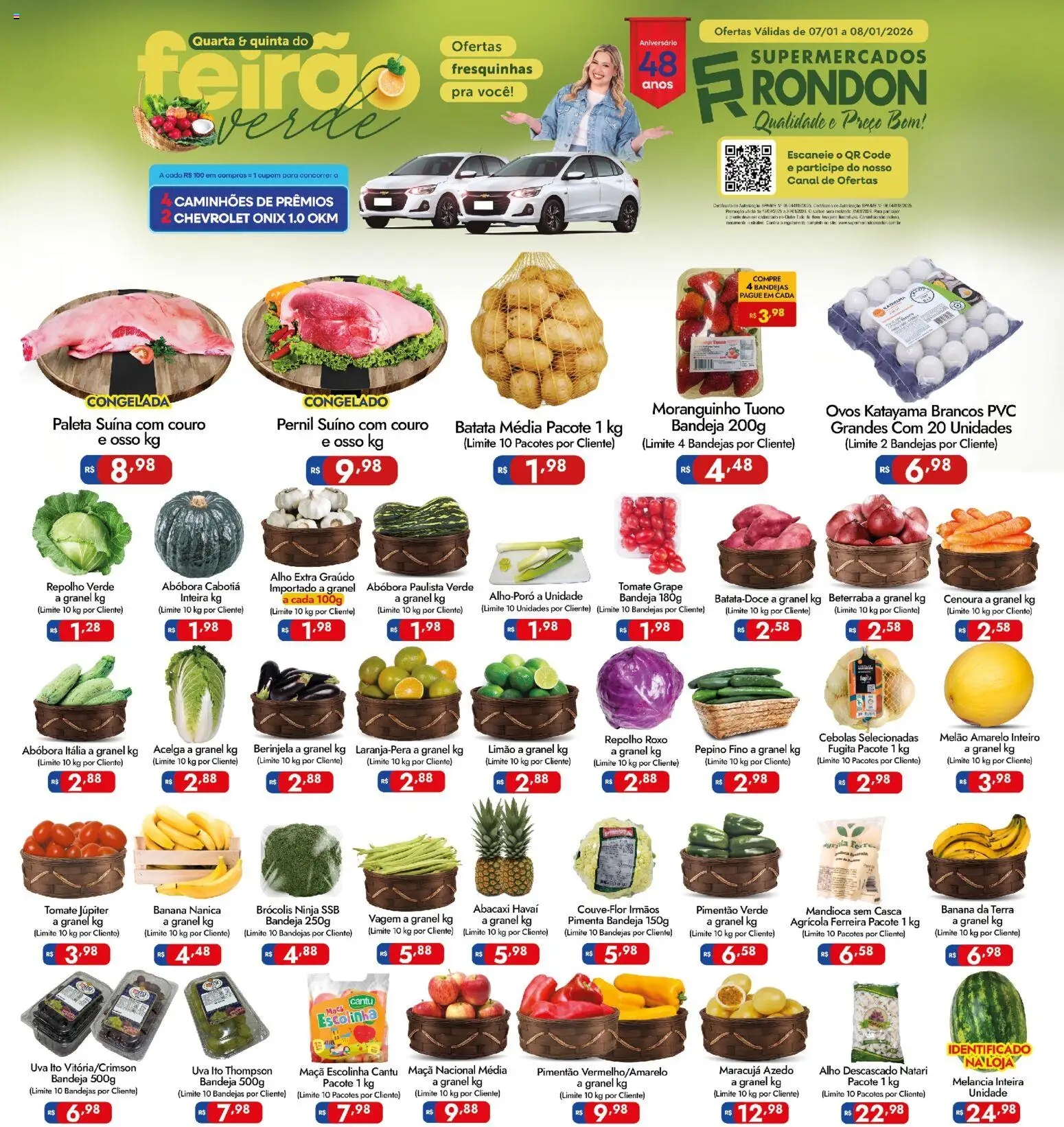 Pré-Visualização do folheto "Ofertas do semana" da loja Supermercados Rondon válido a partir de 07/01/2026