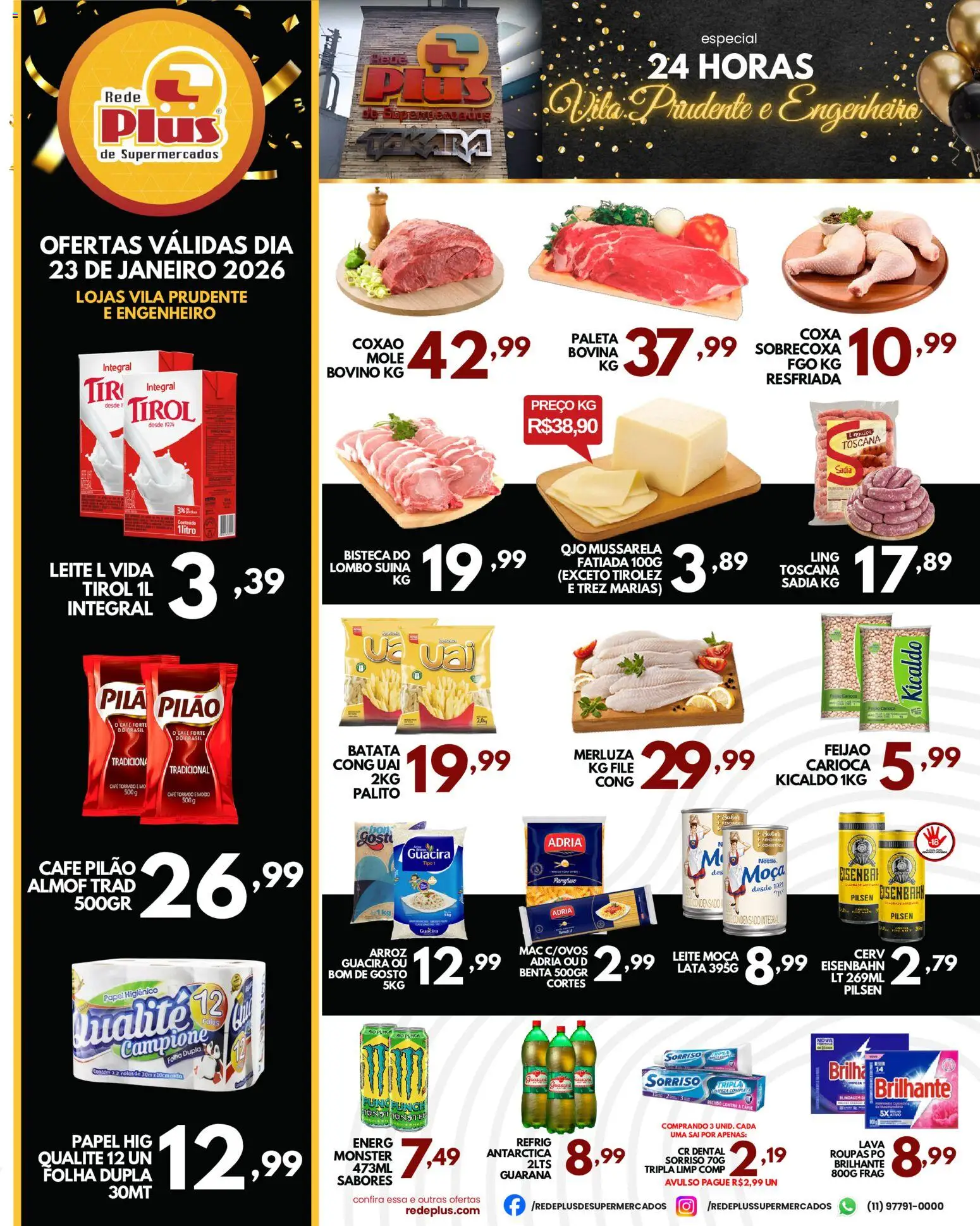 Pré-Visualização do folheto "Ofertas da semana" da loja Rede Plus Supermercados válido a partir de 23/01/2026
