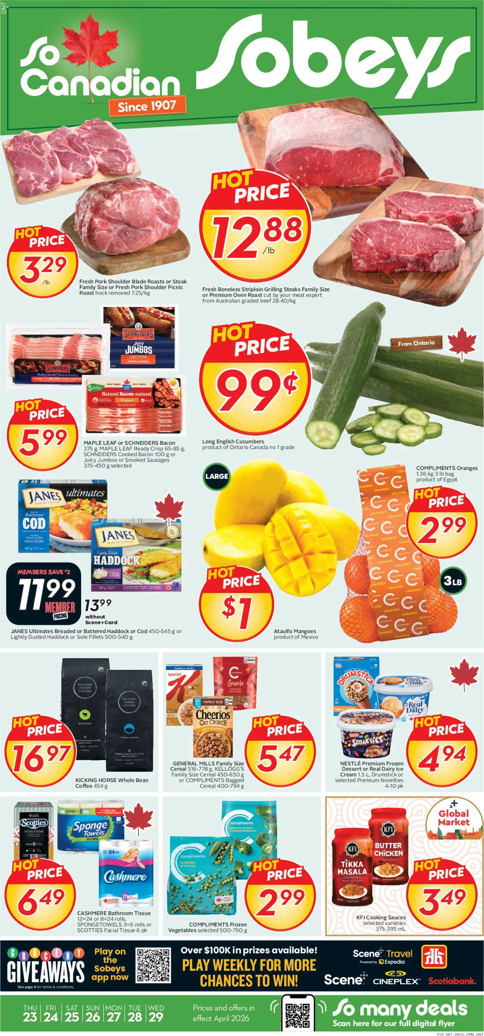 Preview of leaflet Sobeys weekly flyer / circulaire from shop Sobeys is valid from Apr 23, 2026
