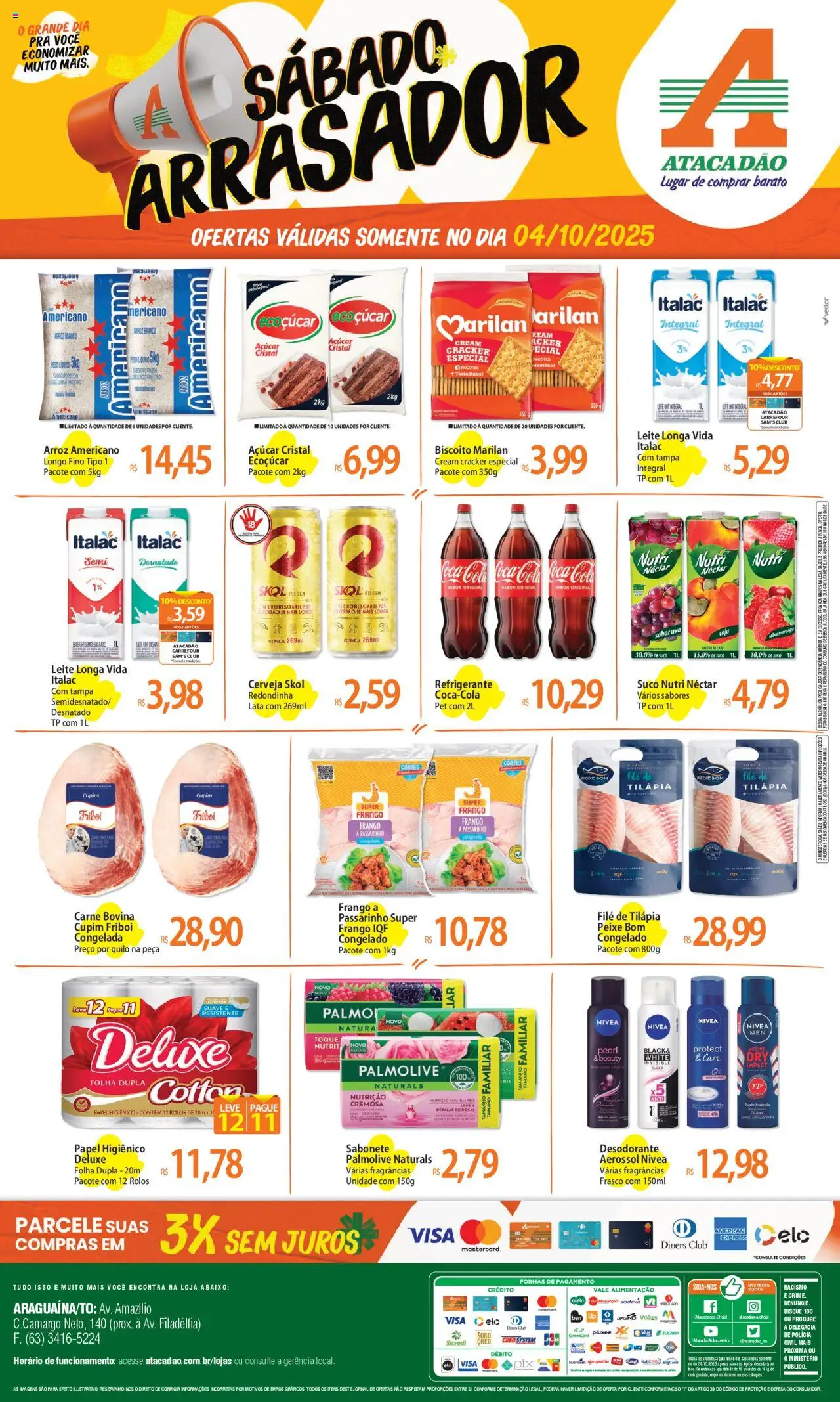 Atacadão folheto "Ofertas - TO" válido a partir de 04/10/2025 - número de página 1