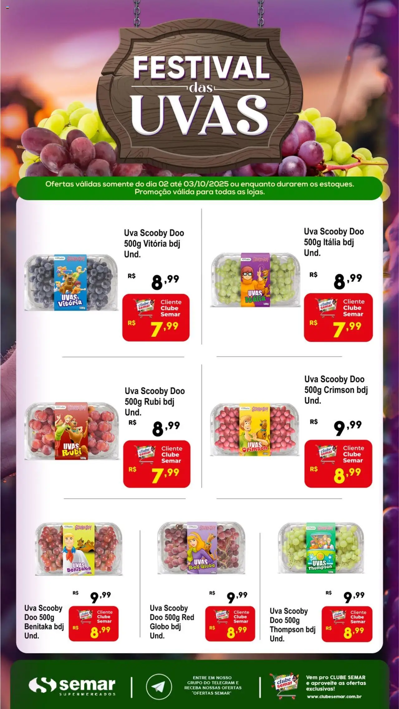 Semar Supermercado folheto "Ofertas Festival das Uvas" válido a partir de 02/10/2025 - número de página 1