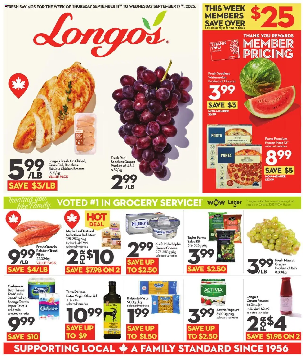 Longo's flyer valid from Sep 11, 2025 - page number 1