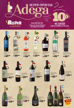 Pré-Visualização do folheto "Ofertas Adega" da loja Bistek Supermercados válido a partir de 11/12/2025